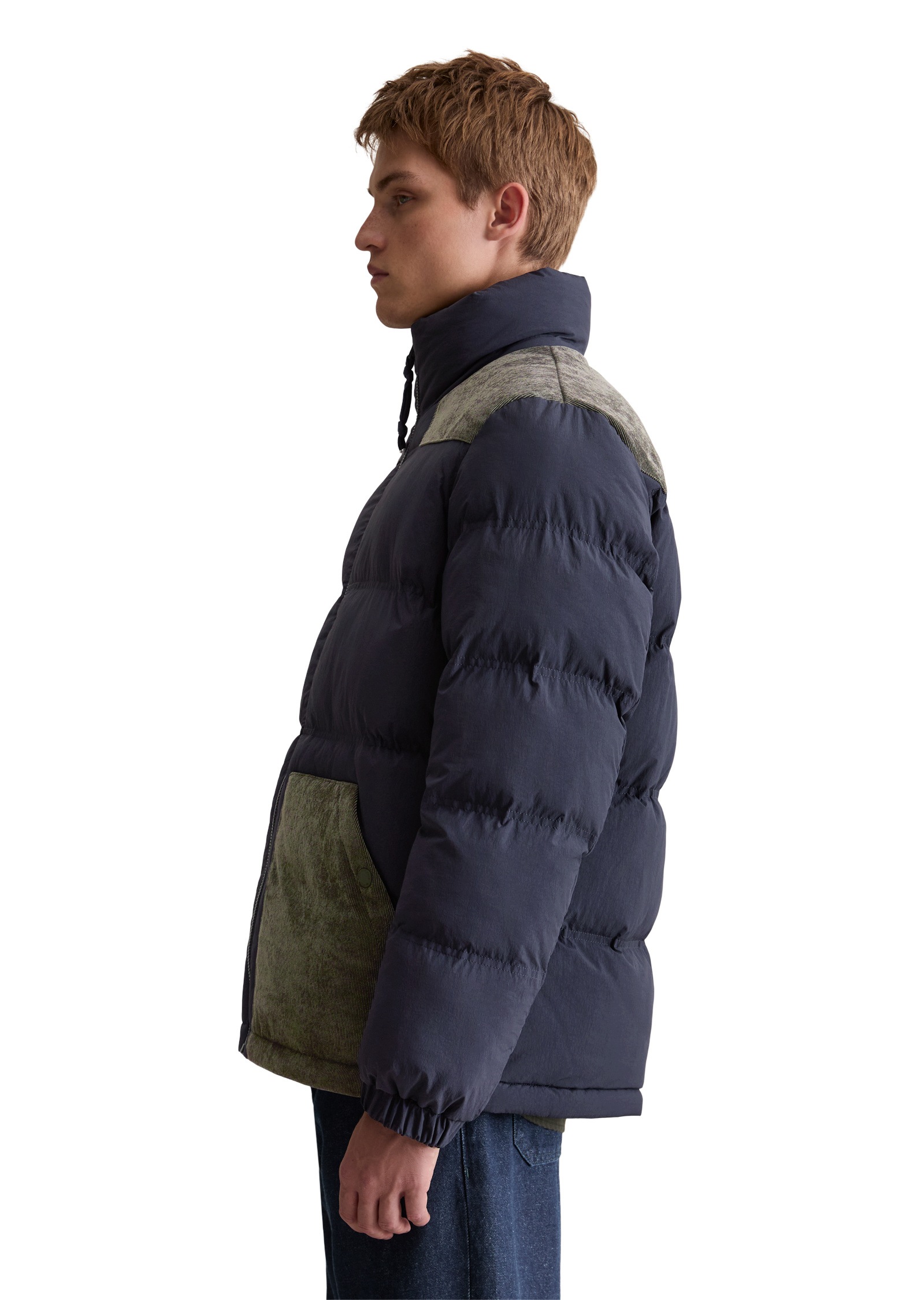 Marc O'Polo DENIM Outdoorjacke »mit kontrastfarbenen Cord-Einsätzen«, ohne Kapuze