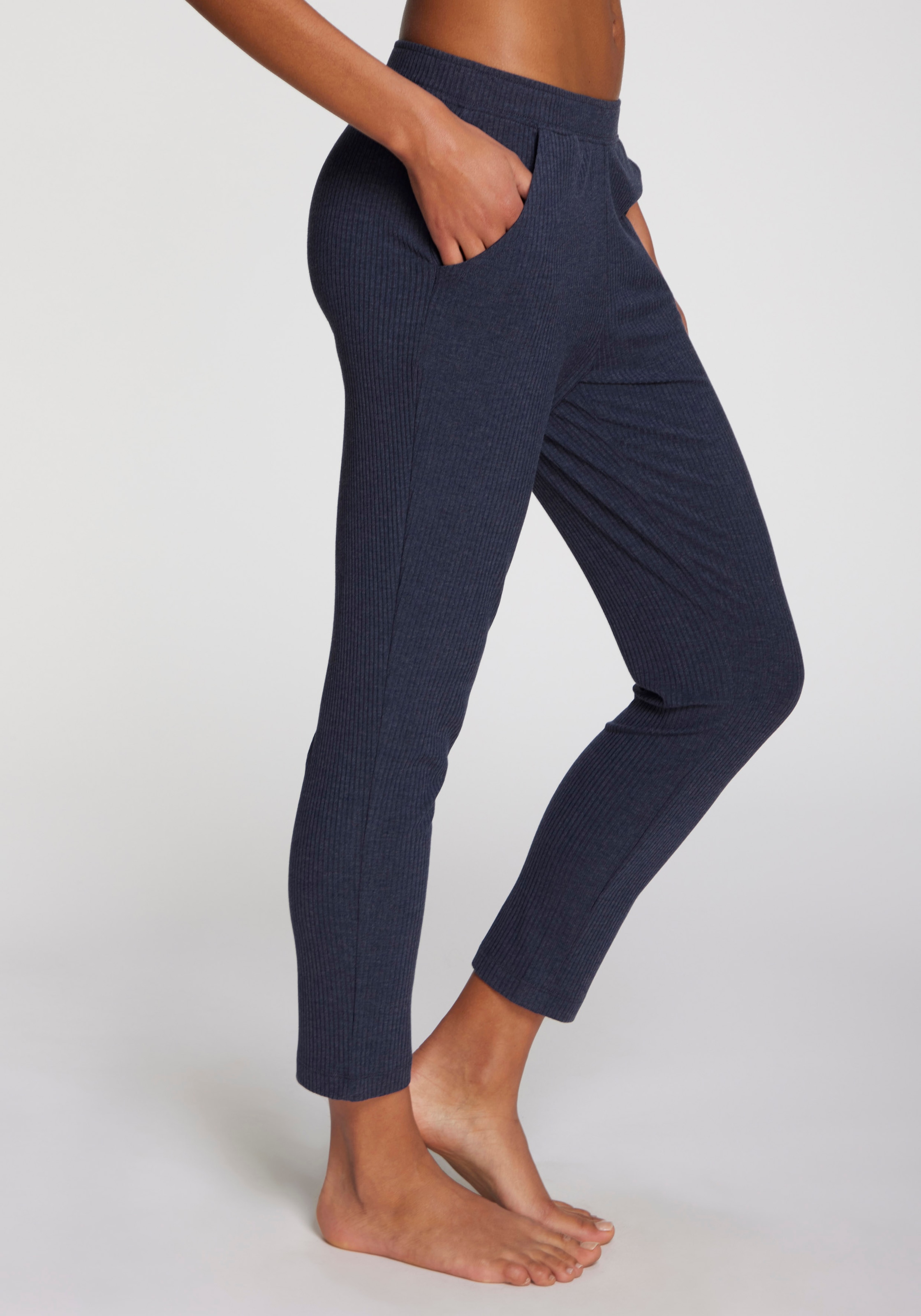 s.Oliver Pyjamahose, Aus weicher Rippqualität