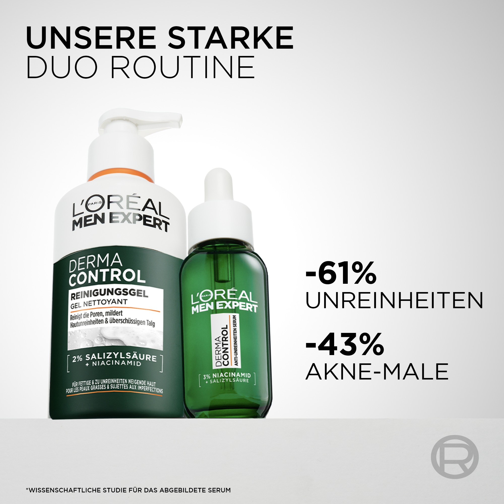 L'ORÉAL PARIS MEN EXPERT Pflegestift »Derma Control Set: Reinigungsgel & Anti-Unreinheiten Serum«