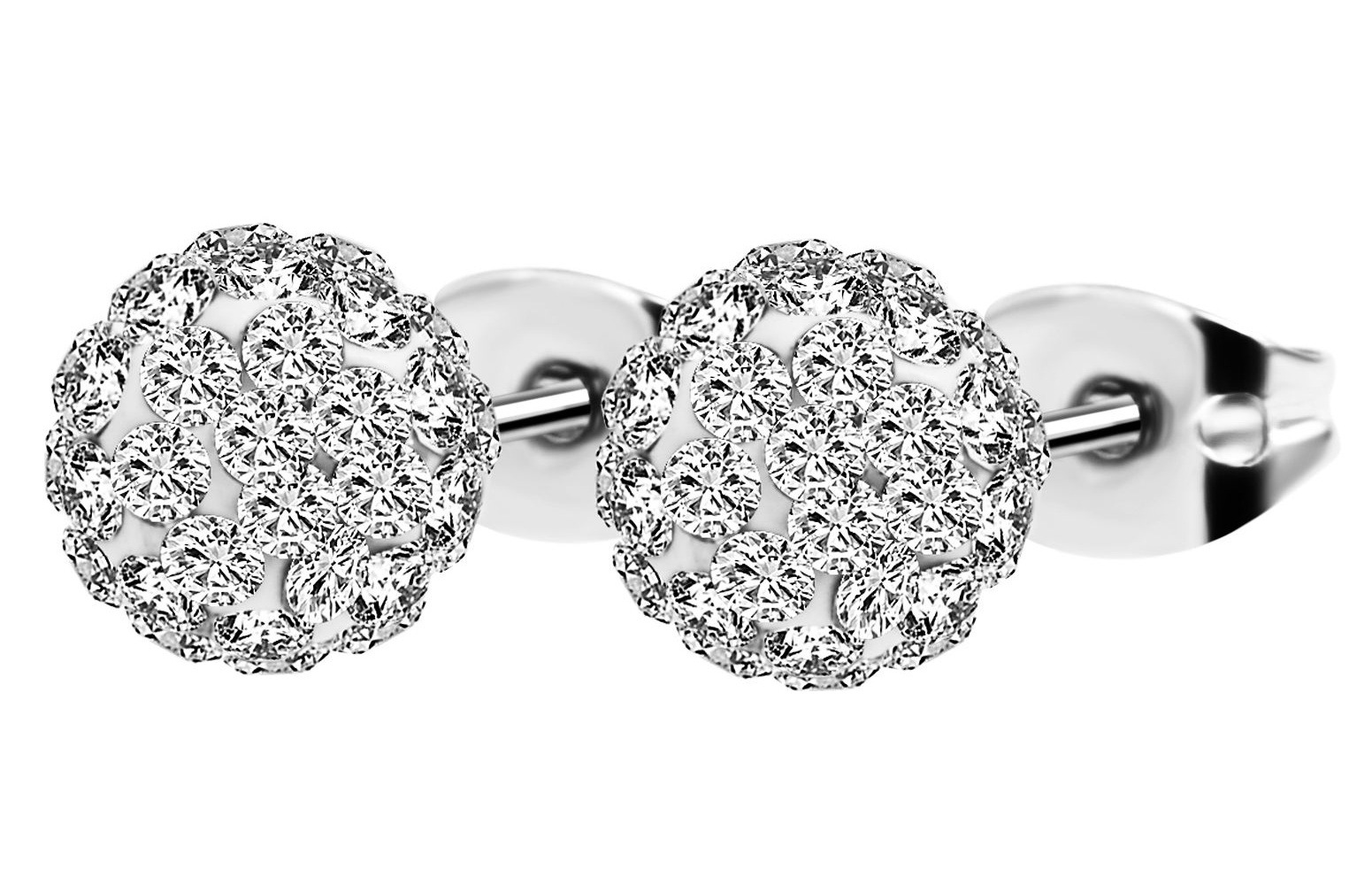 Adelia´s Paar Ohrhänger »Damen Ohrringe – Ohrstecker aus Titan mit Strass Steinchen« Ideal als Geschenk zum Jubiläum