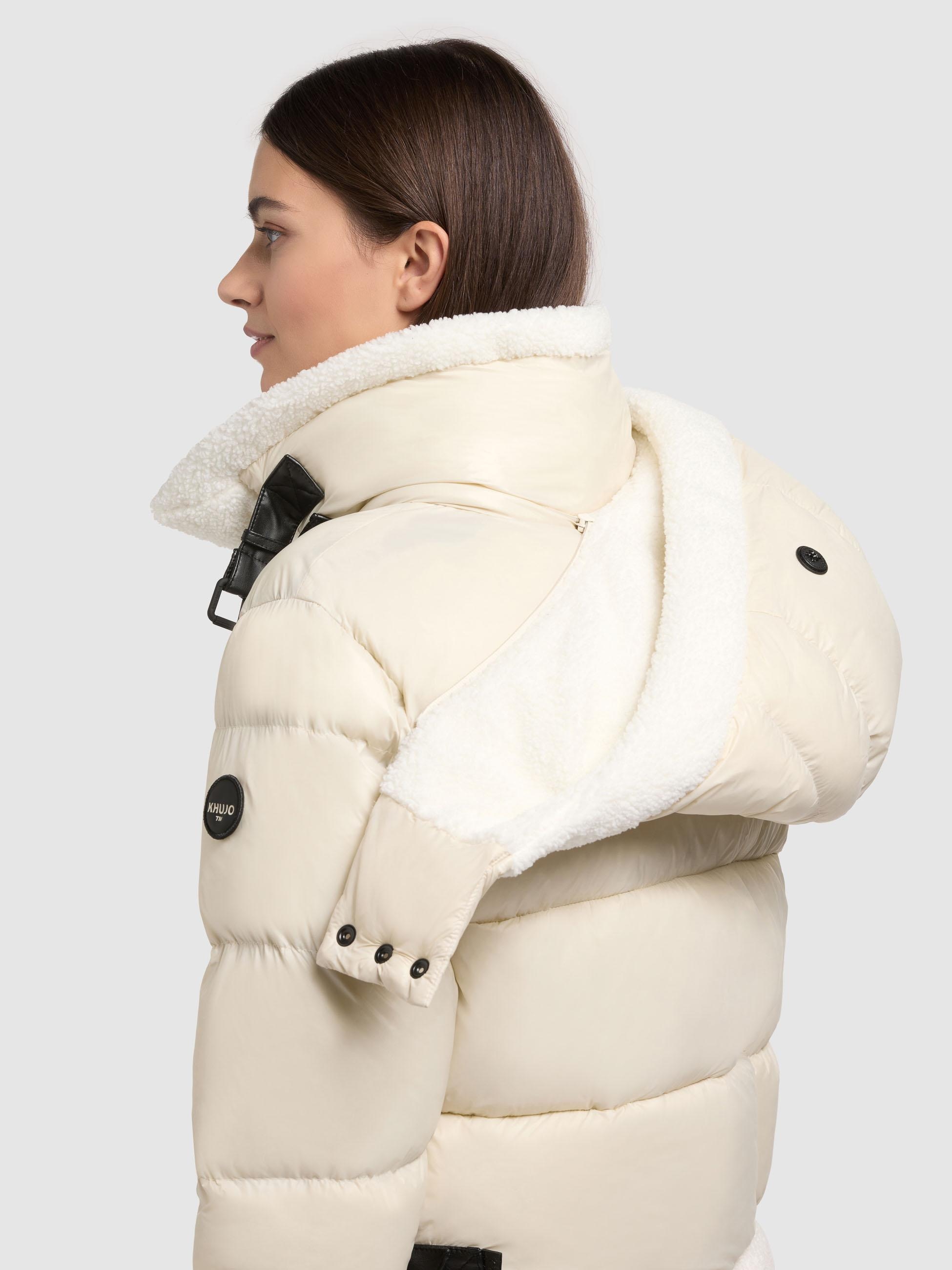 khujo Winterjacke »Nessie2« mit Kapuze Gefütterte Steppjacke mit Plüschdetails und Kapuze