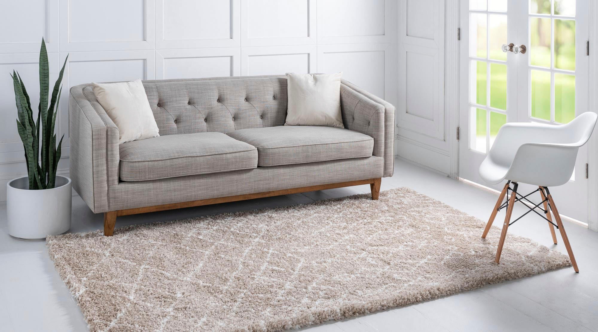 Myflair Möbel & Accessoires Hochflor-Teppich »Temara Shag Lagerräumung«, rechteckig, 51 mm Höhe, gewebt, Scandi Design, ideal im Wohnzimmer & Schlafzimmer