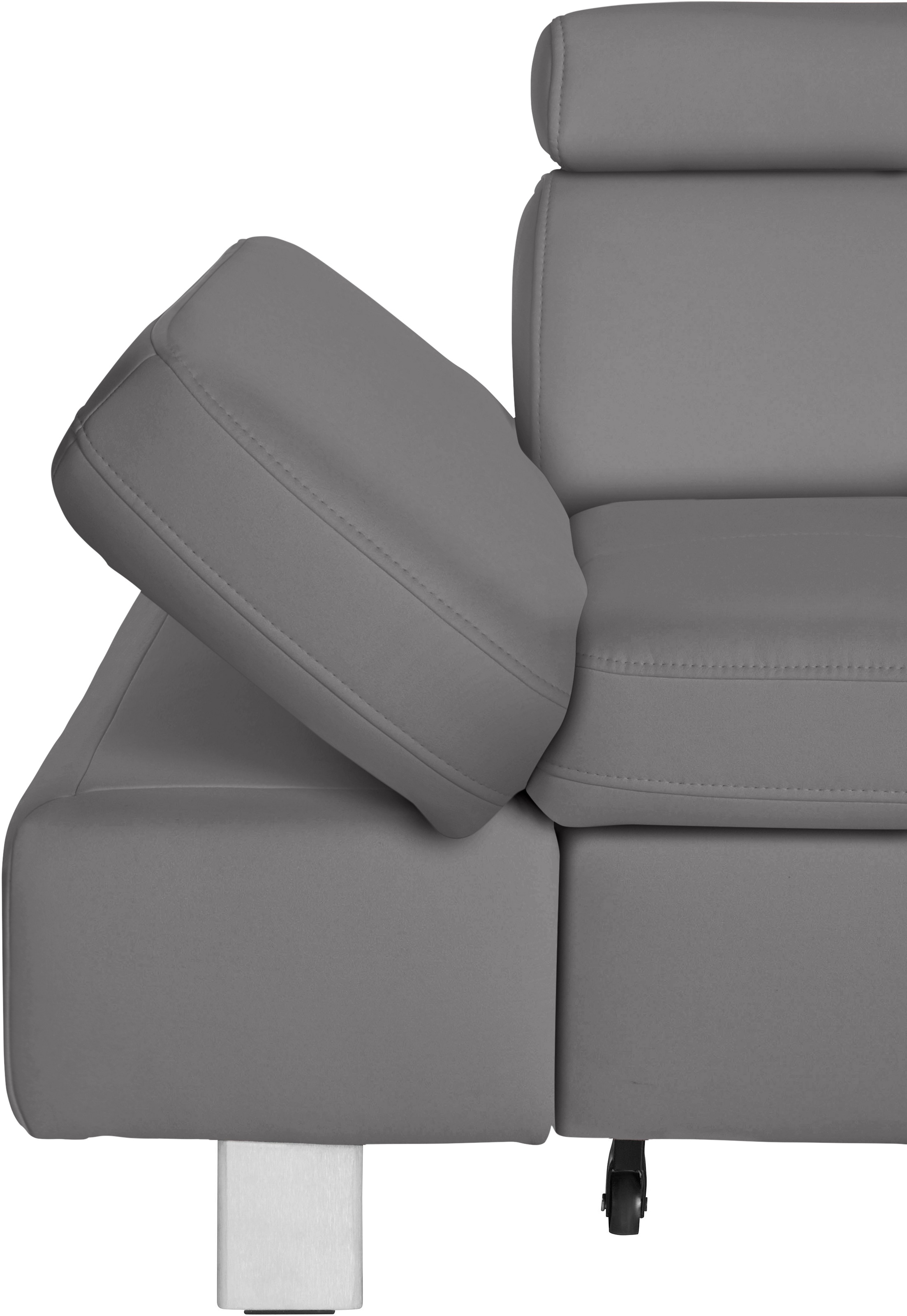 exxpo - sofa fashion Ecksofa »Fiji, L-Form«, mit Kopf- bzw. Rückenverstellung, wahlweise mit Bettfunktion