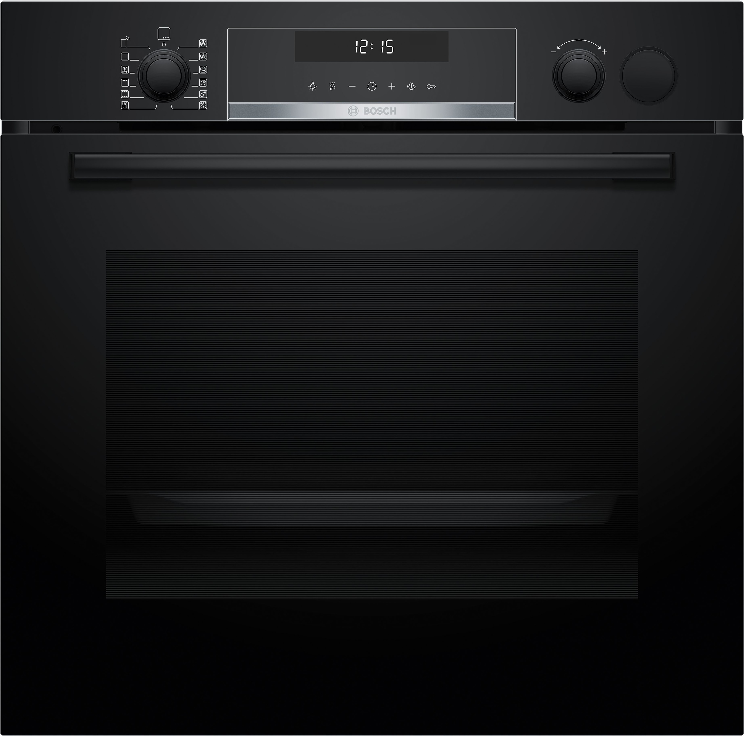Bosch Schwarz Pyrolyse Backofen Serie 6 "Hrg578cb7" Mit Pyrolyse-Selbstreinigung Airfry Per Home Connect App & Präzises Bratenthermometer von Baur