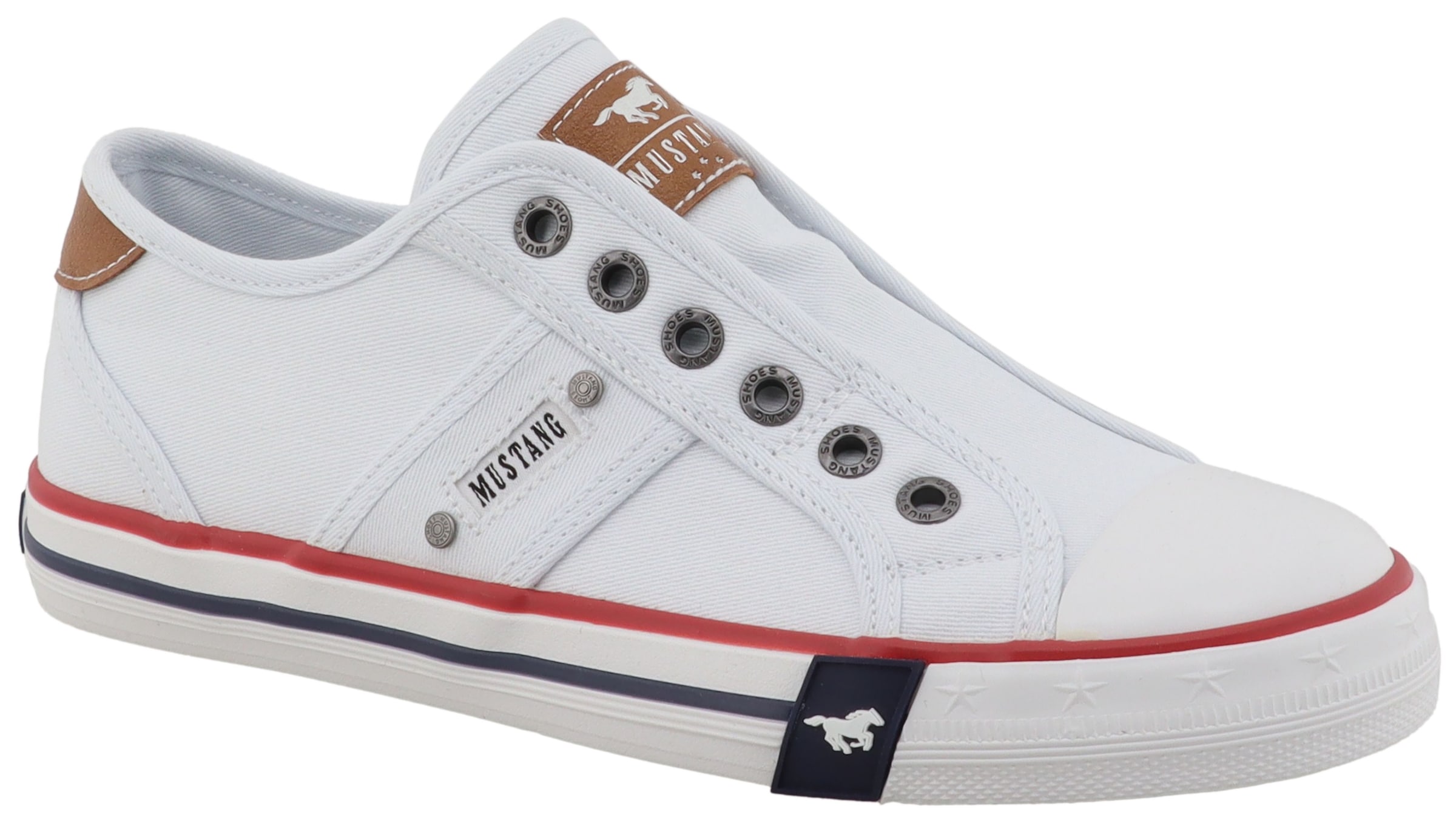 Sneaker MUSTANG SHOES "Mustang Shoes Sneaker Textil", Herren, Gr. 39, weiß, Textil, Schuhe Sneaker