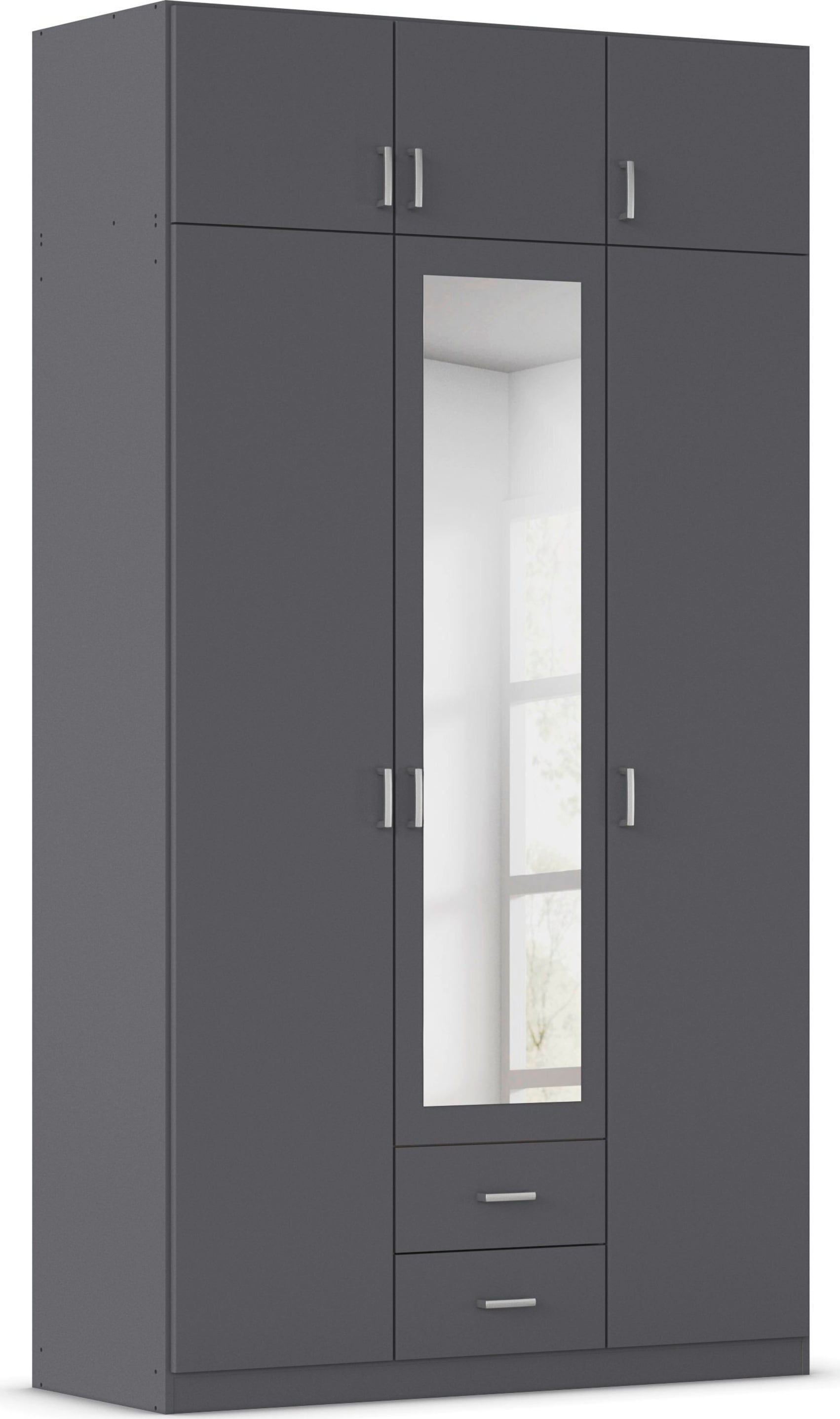 rauch Kleiderschrank "Schrank Garderobe Wäscheschrank GAMMA in 4 Breiten 91-226 cm" 3 verschiedene Ausstattungen BASIC/CLASSIC/PREMIUM (inkl. SOFT-CLOSE), mit Schubladen und Schrankaufsatz sowie Spiegel MADE IN GERMANY
