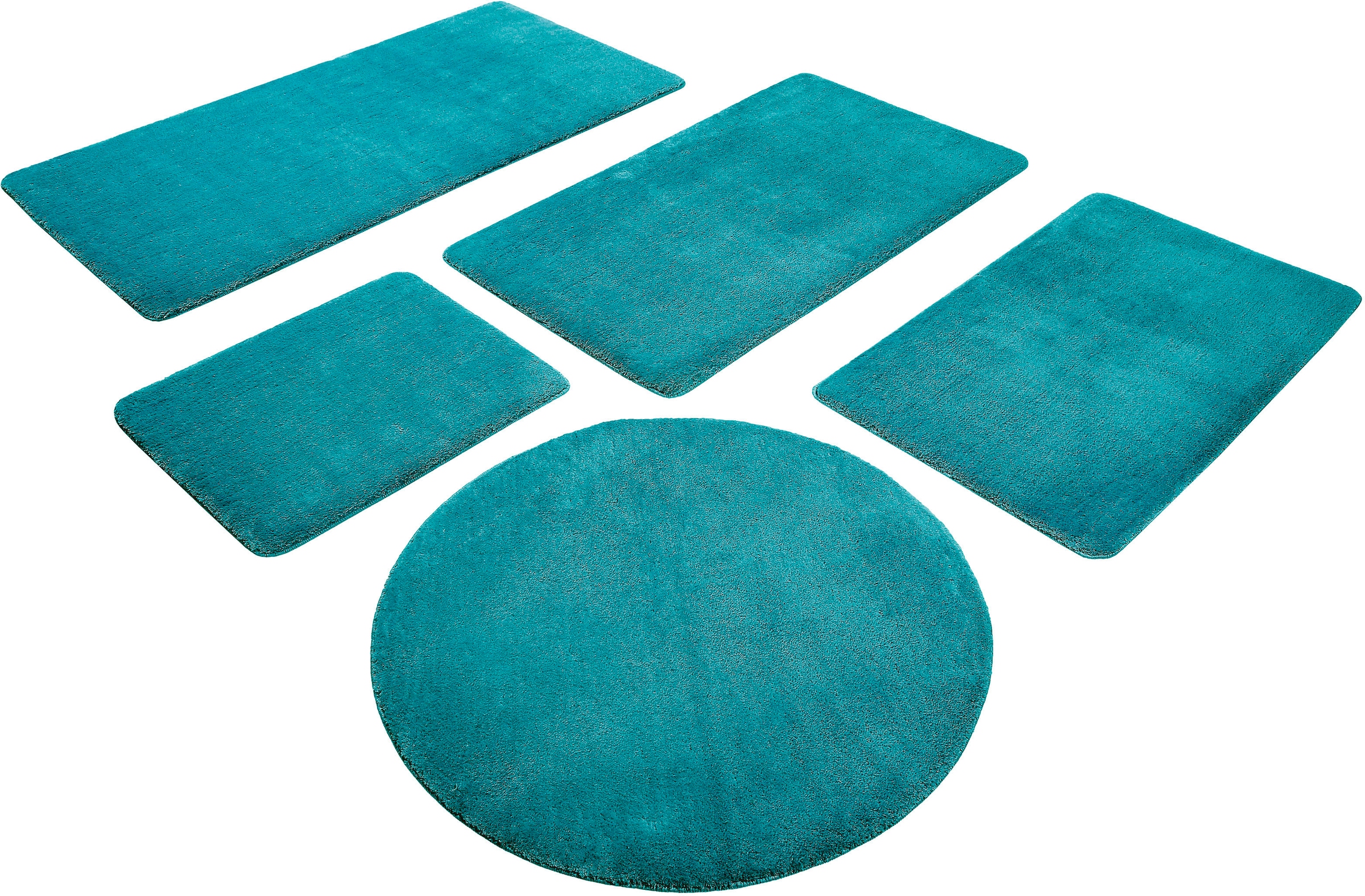 Wecon home Basics Badematte »Joris«, rutschhemmend beschichtet, strapazierfähig, waschbar, viele Größen, Badezimmerteppich, uni