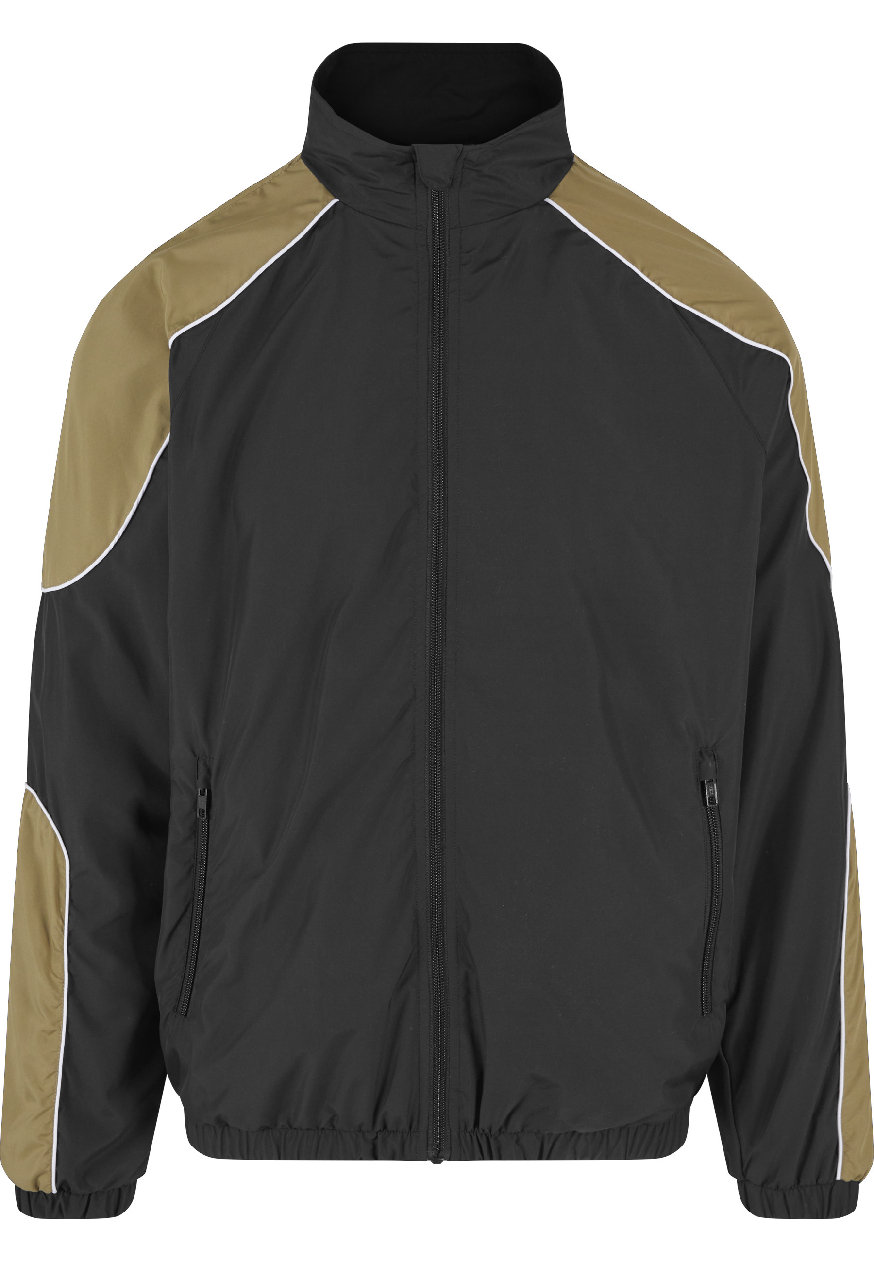 URBAN CLASSICS Trainingsjacke "Urban Classics Herren Piped Track Jacket" 1 Stk. tlg. ohne Kapuze
