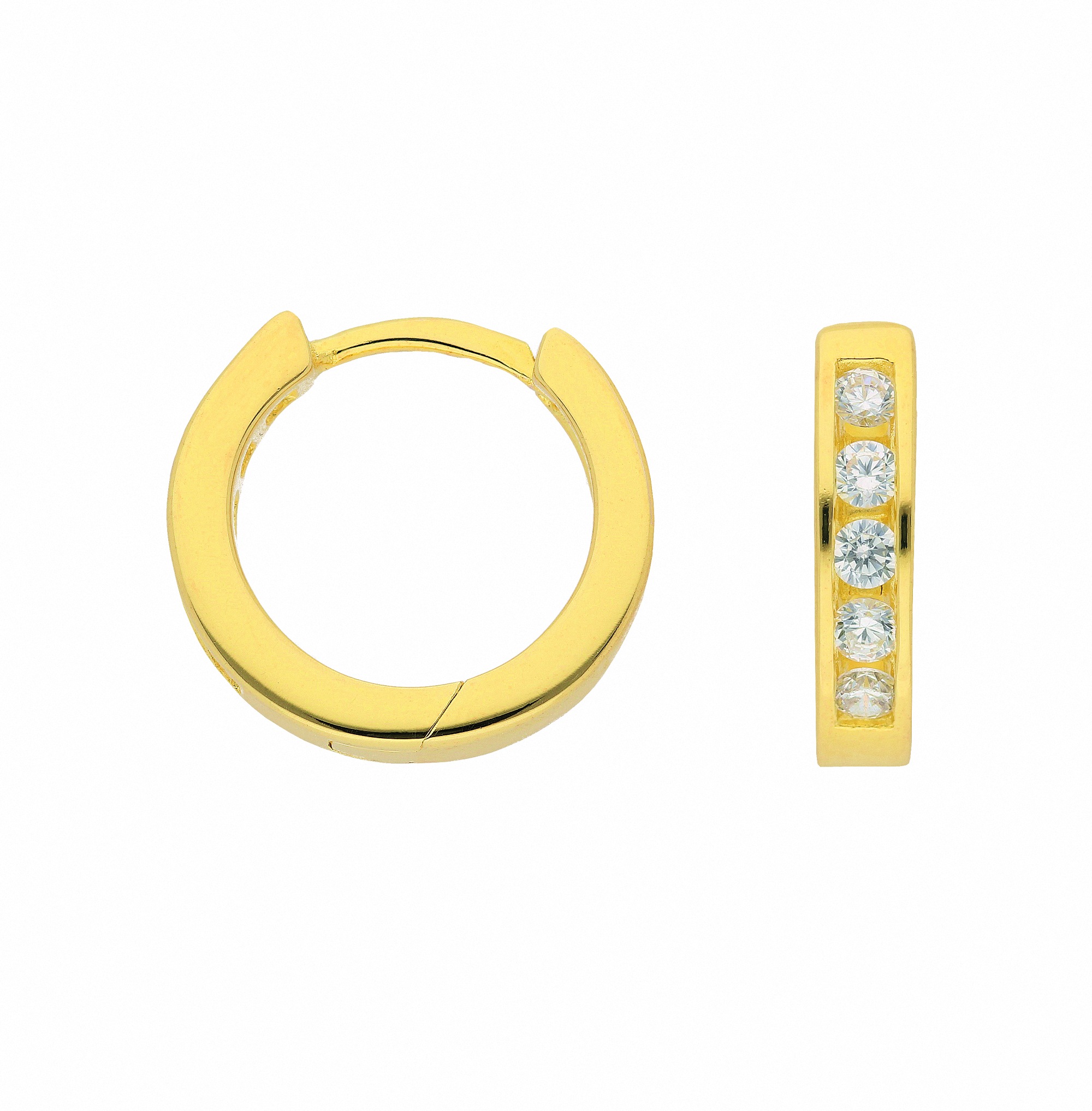 Adelia's Damen Hoop Earrings Gold 14.1mm