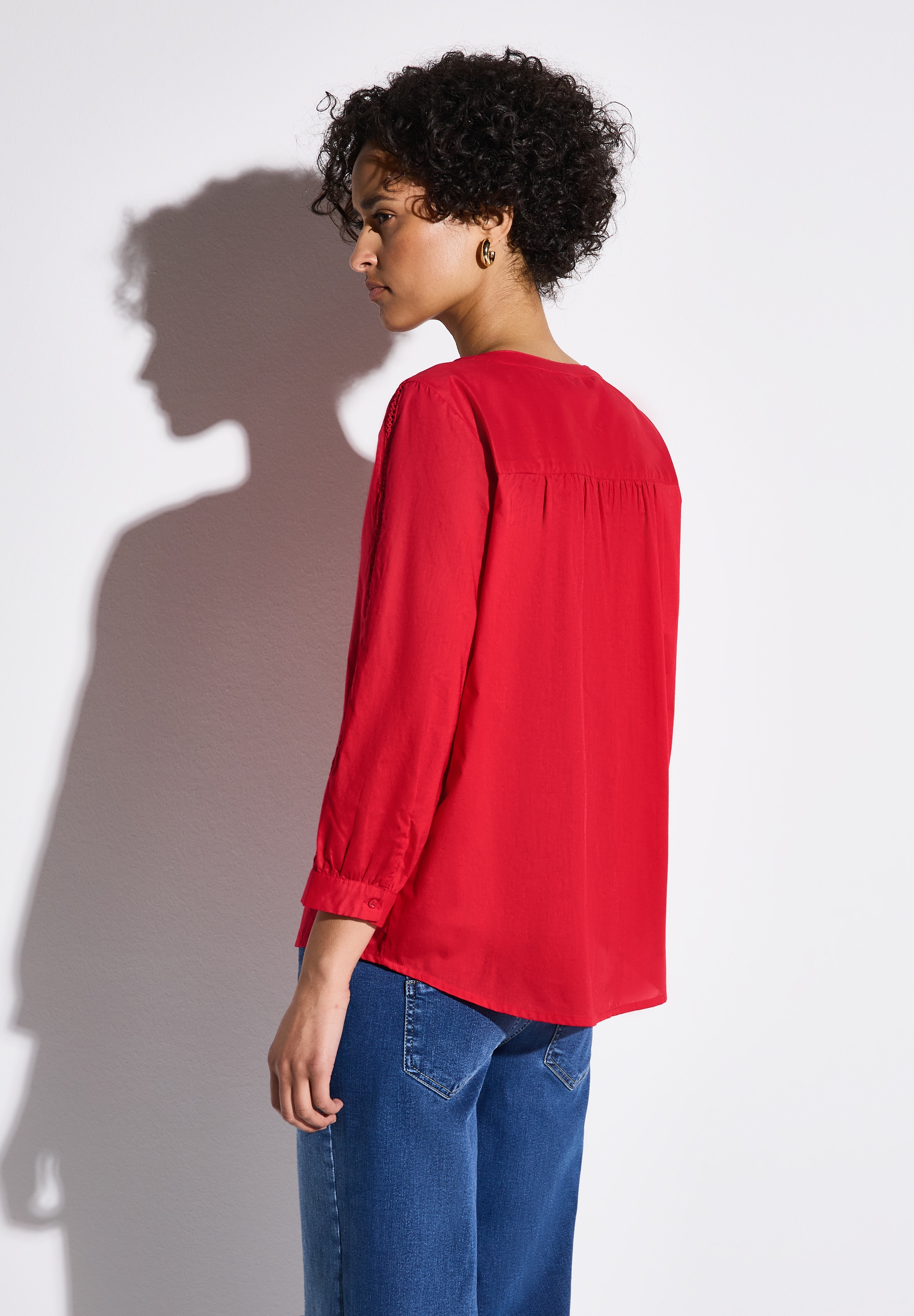 STREET ONE Klassische Bluse, aus reiner Baumwolle