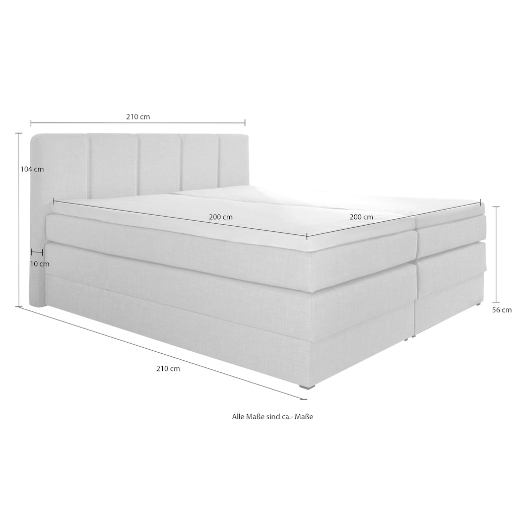 hapo Boxspringbett, mit Bettkasten