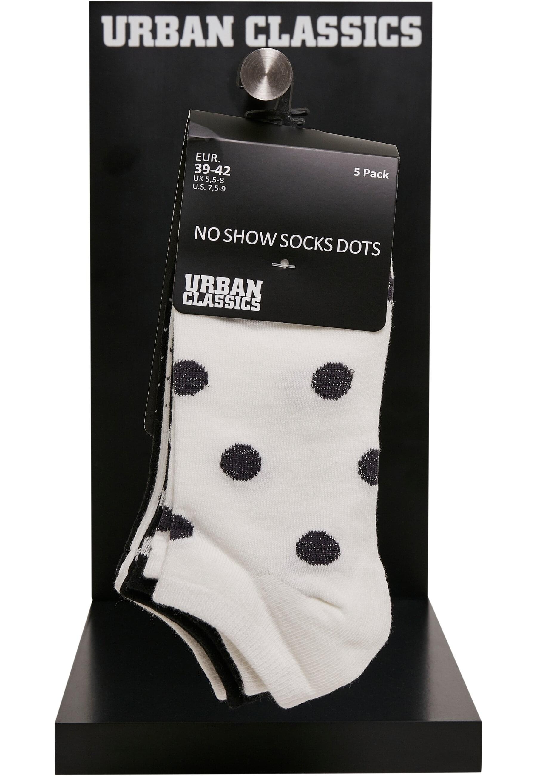 URBAN CLASSICS Basicsocken "Urban Classics Unisex No Show Socks Dots 5-Pack", (1 Paar)