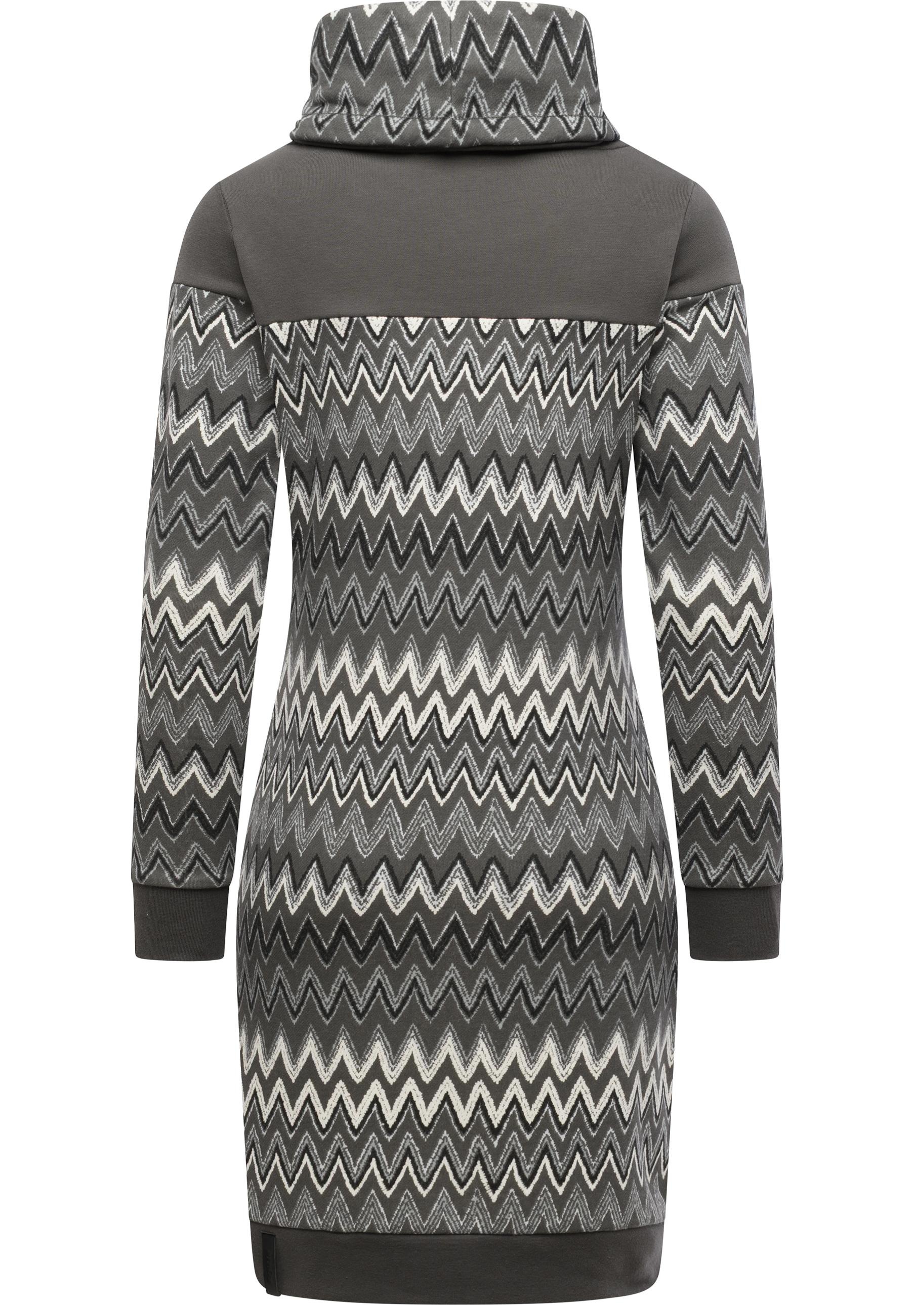 Thumbnail - Ragwear Sweatkleid "Chlloe Zig Zag YOUMODO" Ohne Taschen stylisches Langarm Minikleid mit ZigZag-Muster