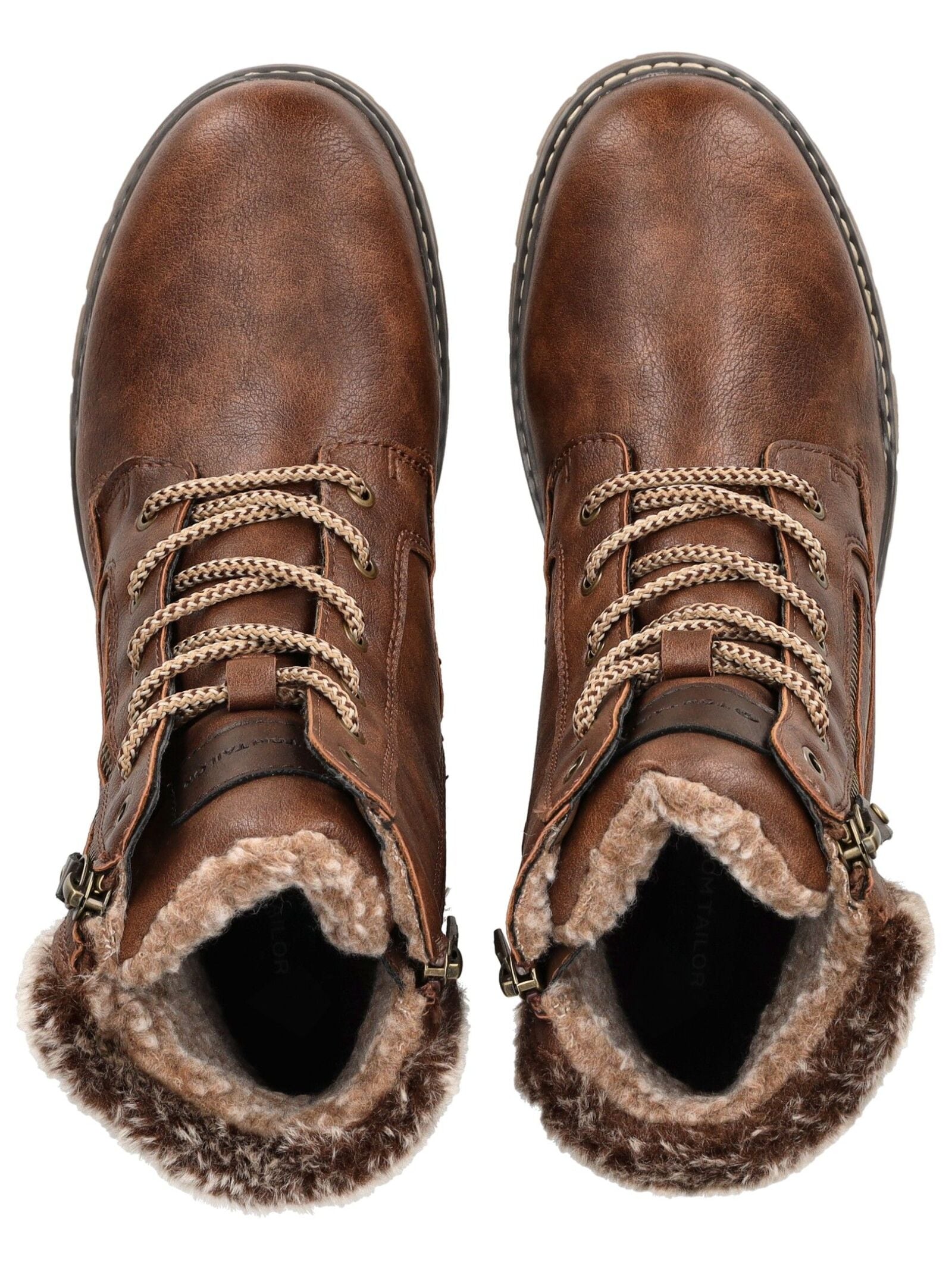 TOM TAILOR Schnürstiefelette »Tom Tailor Stiefelette Lederimitat/Textil«