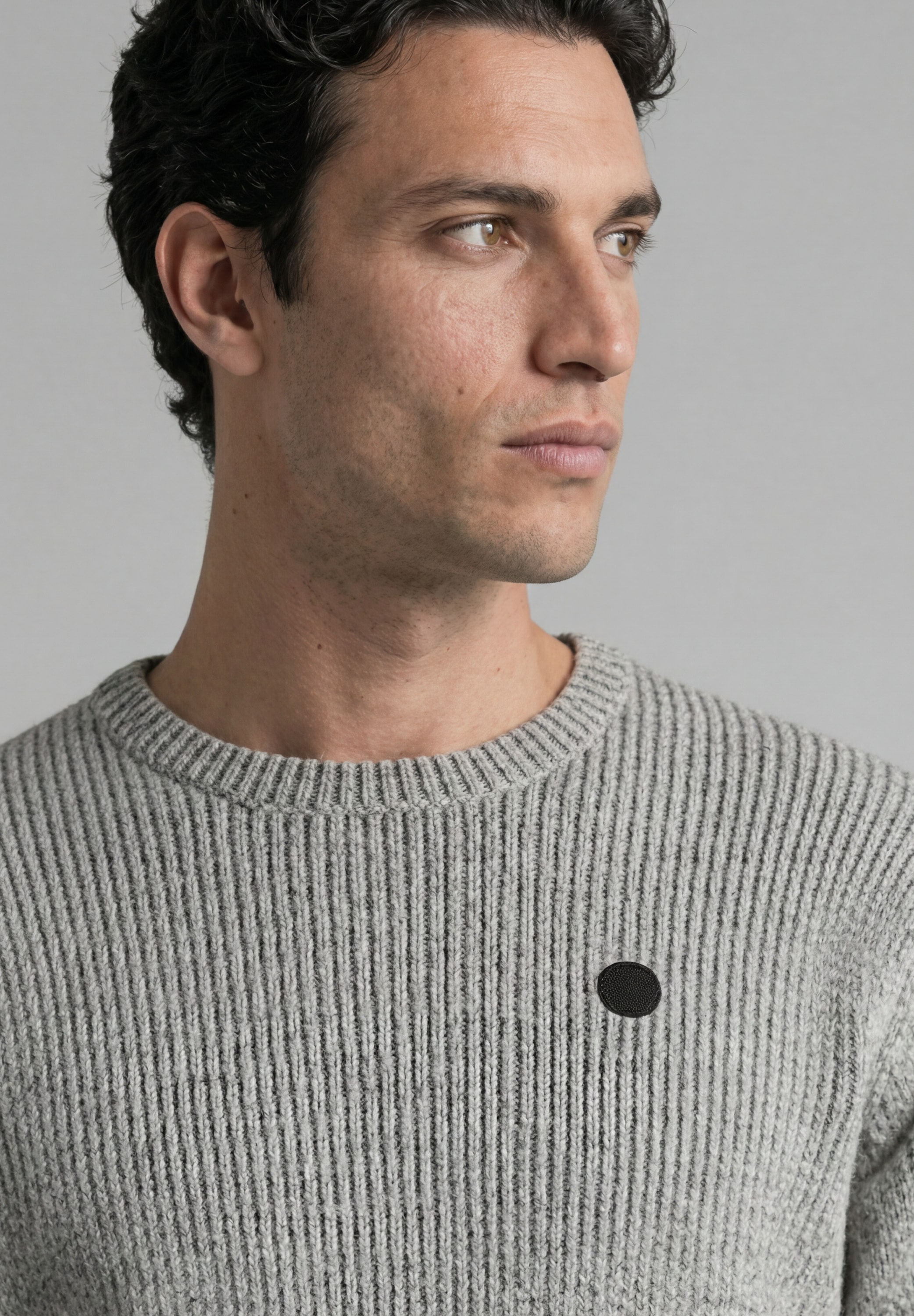 STREET ONE MEN Rundhalspullover aus reiner Baumwolle