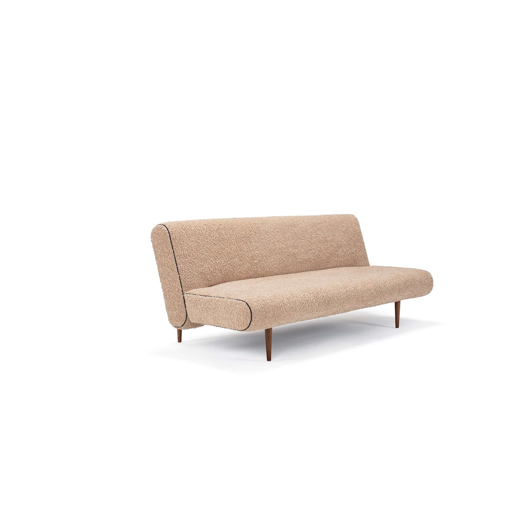 INNOVATION LIVING ™ Schlafsofa »Unfurl Bettsofa, Klappsofa, Gästebett, Couch, Schlaffunktion«, 3-stufig klappbar, Teddy Stoff, Braun, als Dauerschläfer geeignet