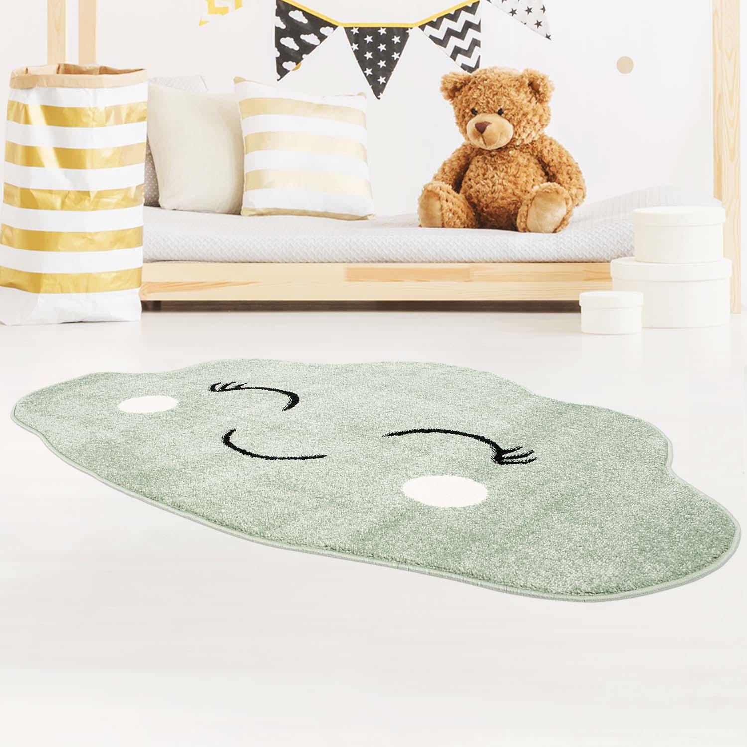 Carpet City Kinderteppich »Bubble Kids 1324-X«, wolkenförmig, 11 mm Höhe, Wolken-Teppich, Weicher Flor, Pflegeleicht, Kinderzimmer