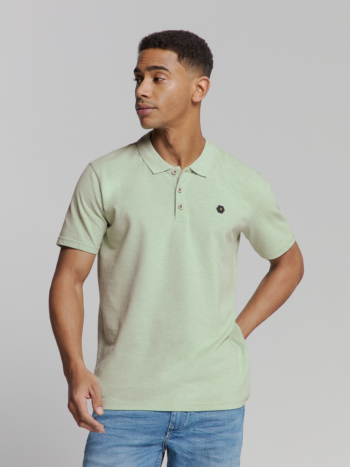 NO EXCESS Poloshirt »No Excess Poloshirt Polo Melange«