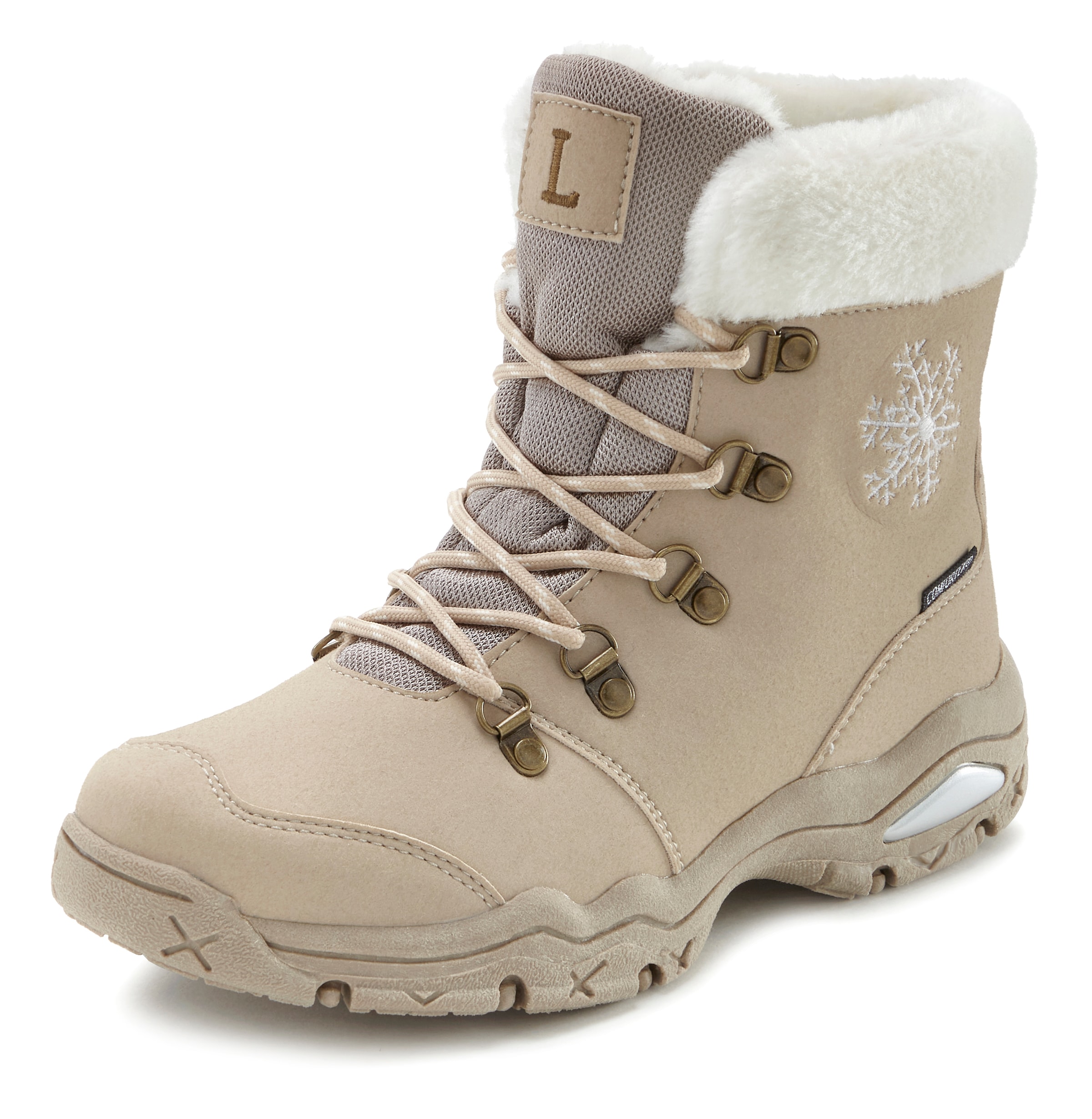 LASCANA Winterstiefelette »Stiefelette, Stiefel, Winterstiefel«, mit Warmfutter, wind- & wasserabweisender Tex-Membran, Outdoor Boots