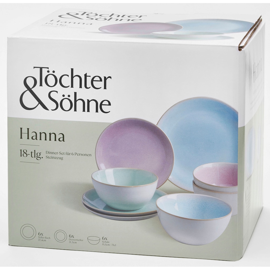 Töchter & Söhne Kombiservice »Hanna«, (Set, 18 tlg.)