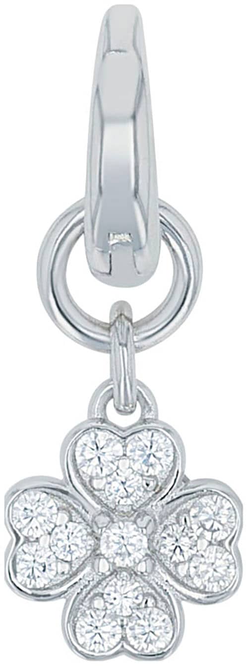 Amor Charm-Einhänger »Kleeblatt, 2038500«, mit Zirkonia (synth.)