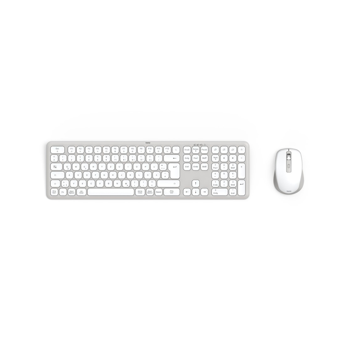 Hama Tastatur- und Maus-Set »Tastatur und Maus kabellos (Multi Device 2,4GHz, 2x Bluetooth, QWERTZ)«