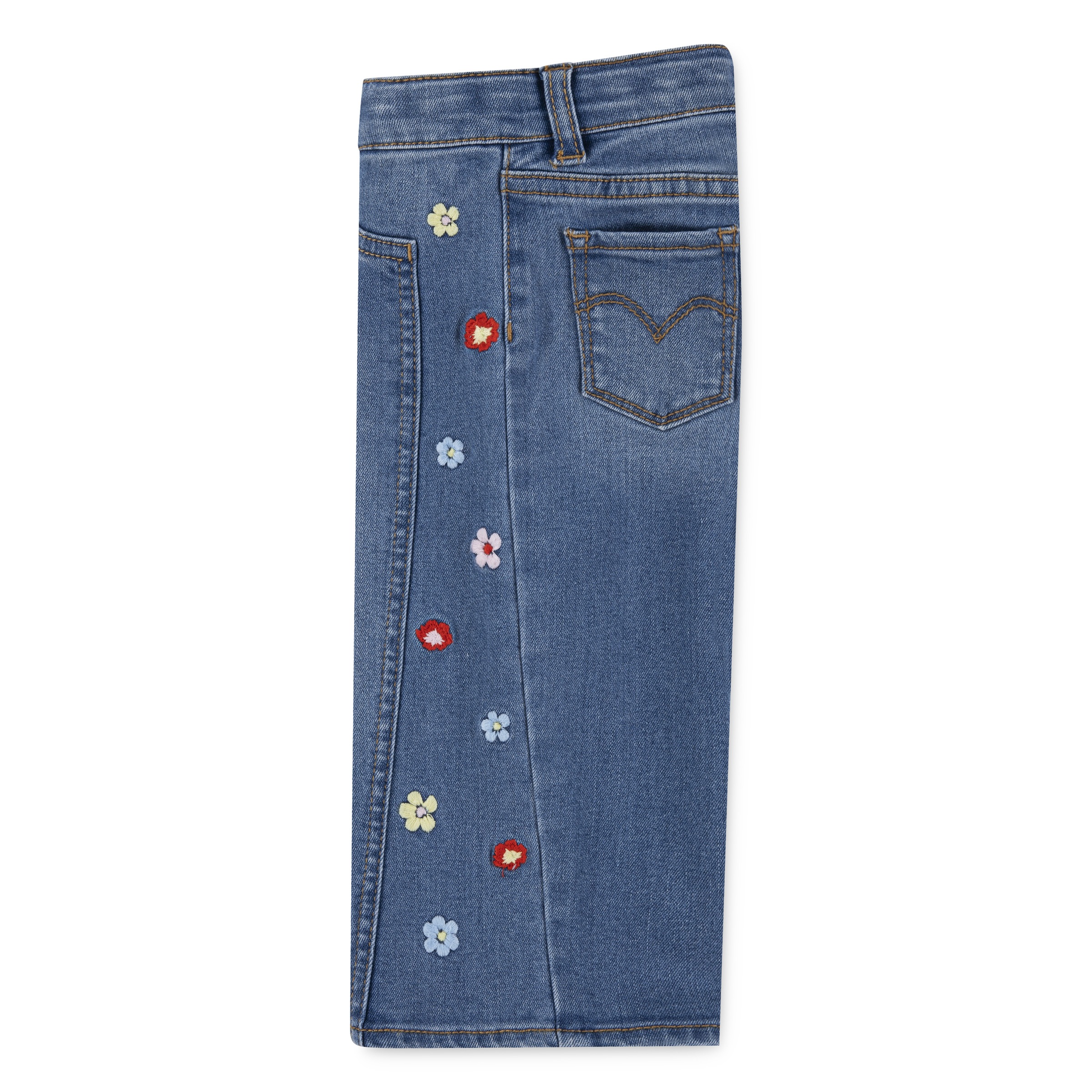 Thumbnail - Levis Kids Langarmshirt & Hose "LVG CROCHET LEVIS TOP,JEANS", 2 Stk. mit Blümchenstickereien - for GIRLS