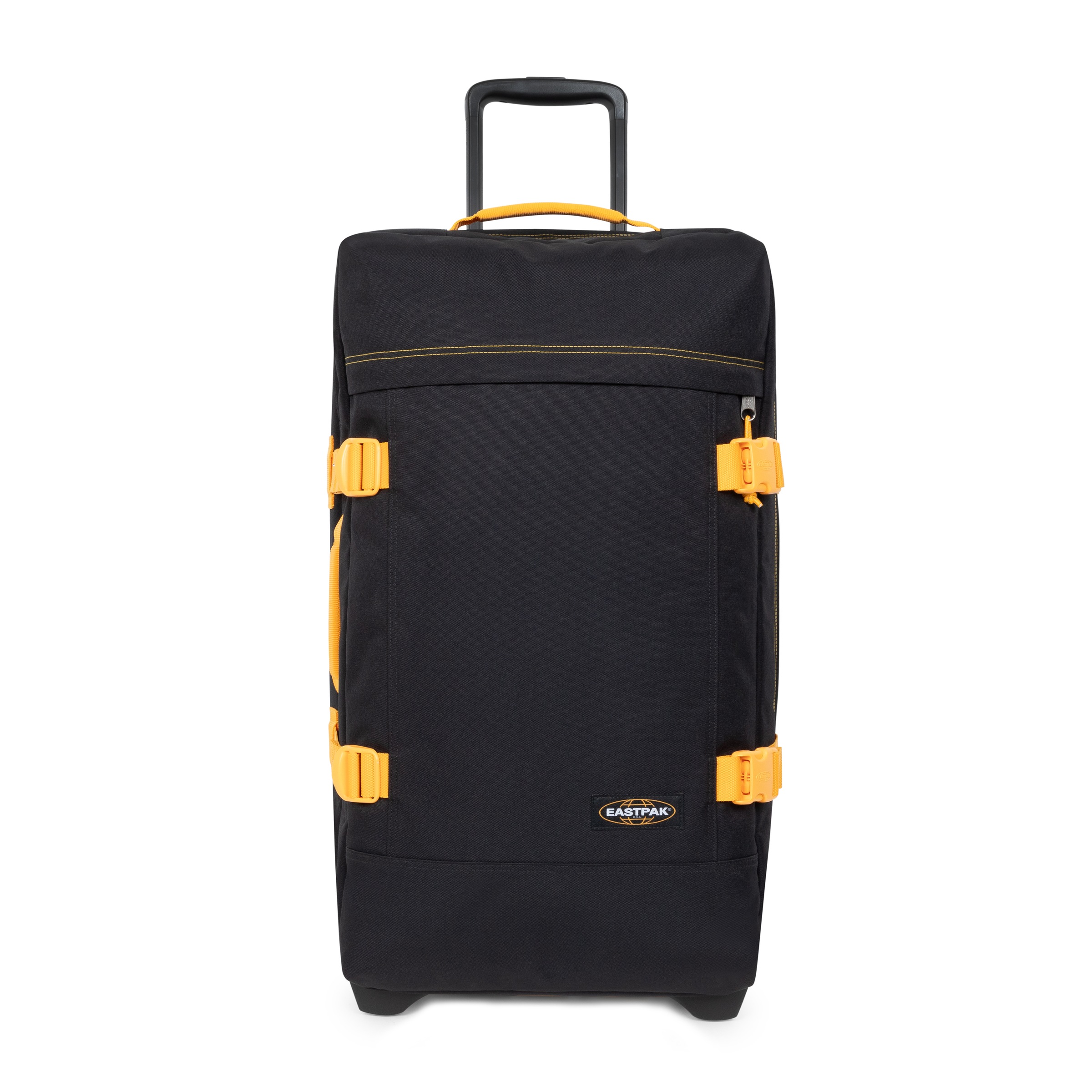 EASTPAK Weichgepäck-Trolley "TRANVERZ M Kontrast Mango"schwarz, Polyester, unifarben mit Farbeinsatz, Koffer