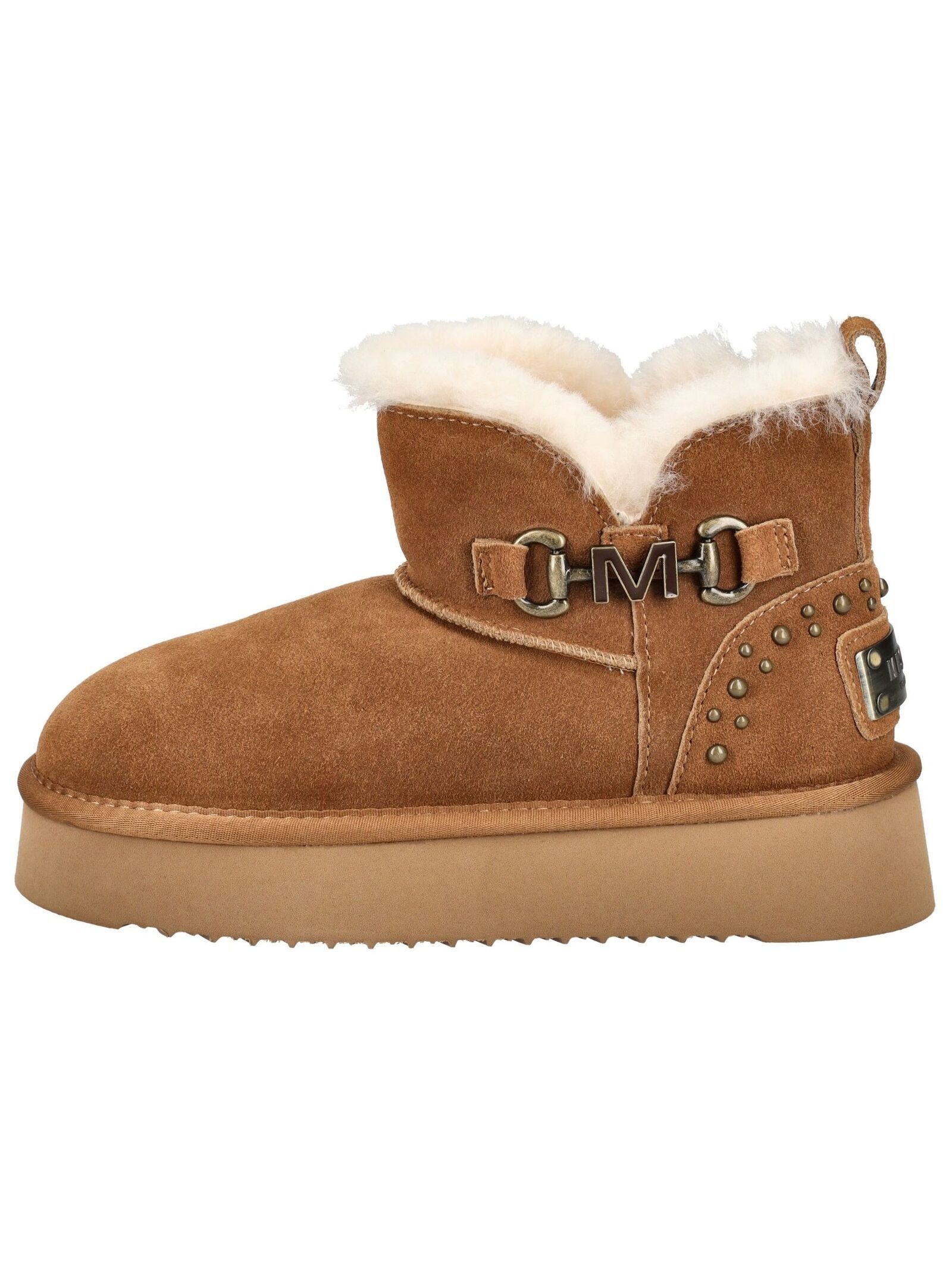 Mustang Shoes Plateaustiefelette "Mustang Shoes Stiefelette Veloursleder" günstig online kaufen