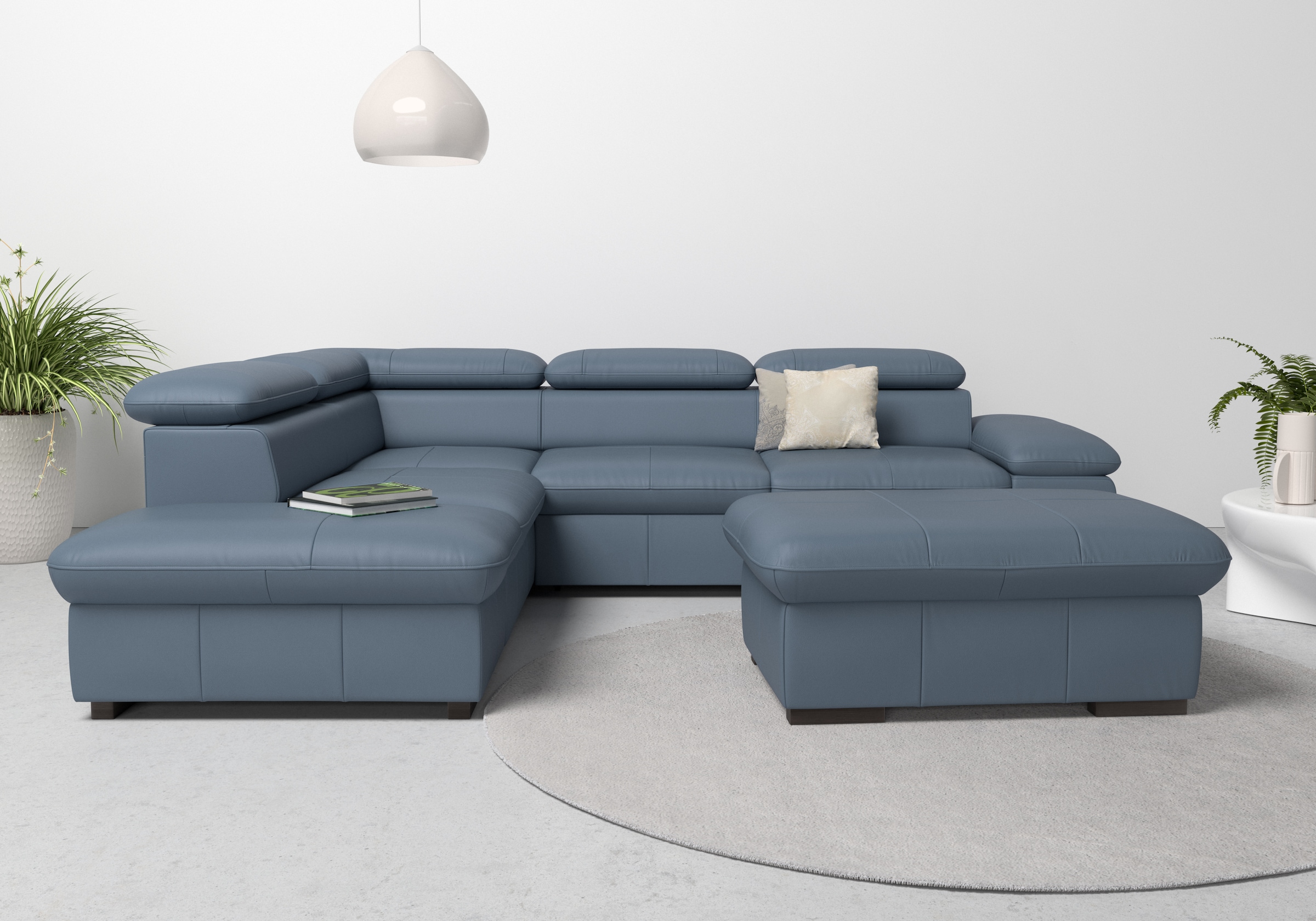 Home affaire Ecksofa "Alberto L-Form", mit Kopfteilverstellung, wahlweise m günstig online kaufen