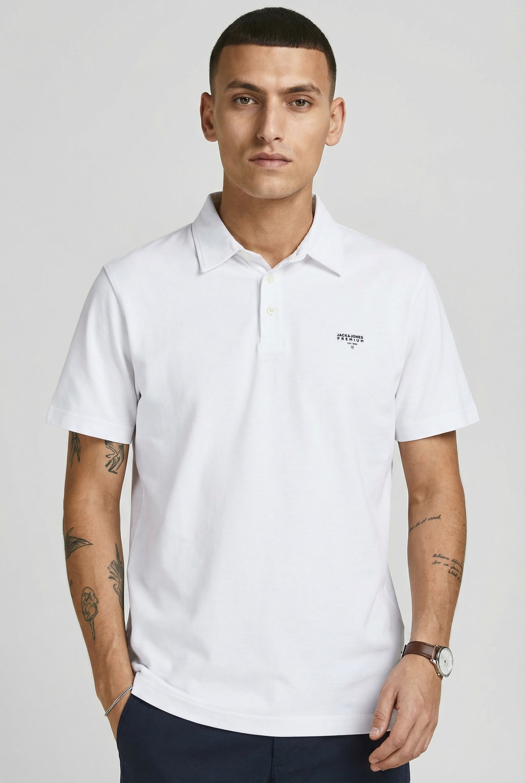 Jack & Jones Jprblatyler Polo Shirt Bright White L