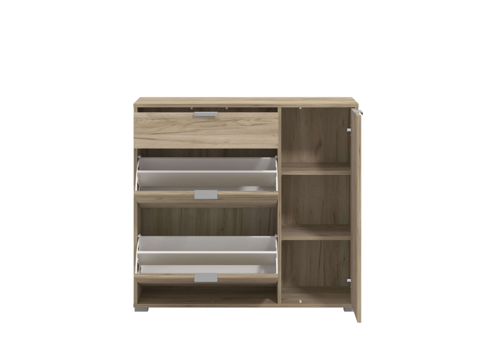 INOSIGN Schuhschrank »Arco 2, Schuhkommode, Schuhregal, Breite 102 cm«, 2 Klappen mit Doppelschuhtrommeln, mit Schublade, in modernen Farben