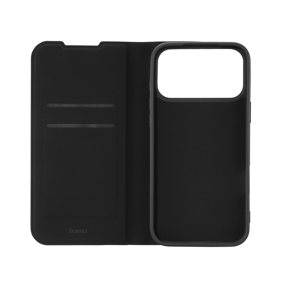 Hama Smartphone-Hülle »Handytasche Booklet für Apple iPhone 17 Pro Max, Kartenfächer, Schwarz«, Standfunktion, Kartenfächer