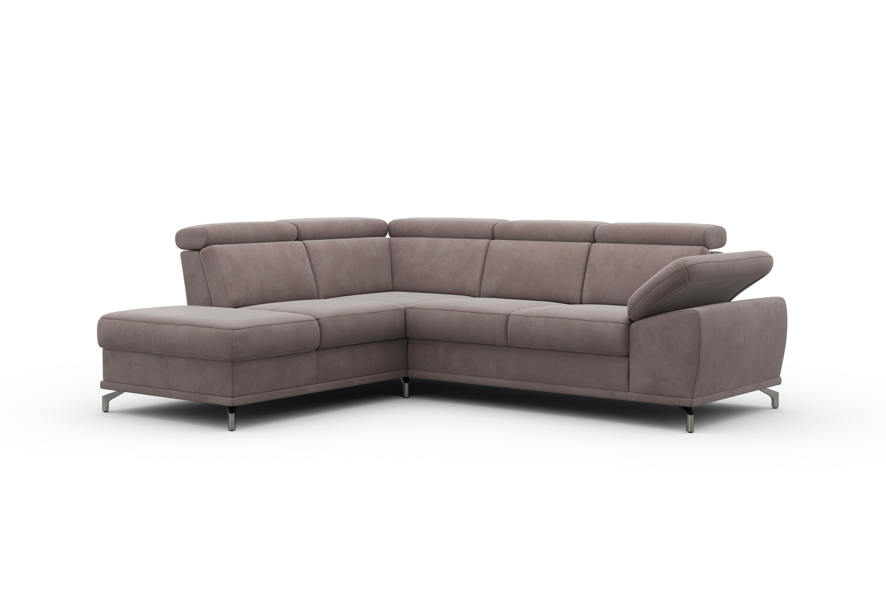 Thumbnail - sit&more Ecksofa "Cabrio L-Form, mit Sitztiefenverstellung, Arm- und Kopfteilverstellung", 3 Nierenkissen, Federkern, op...