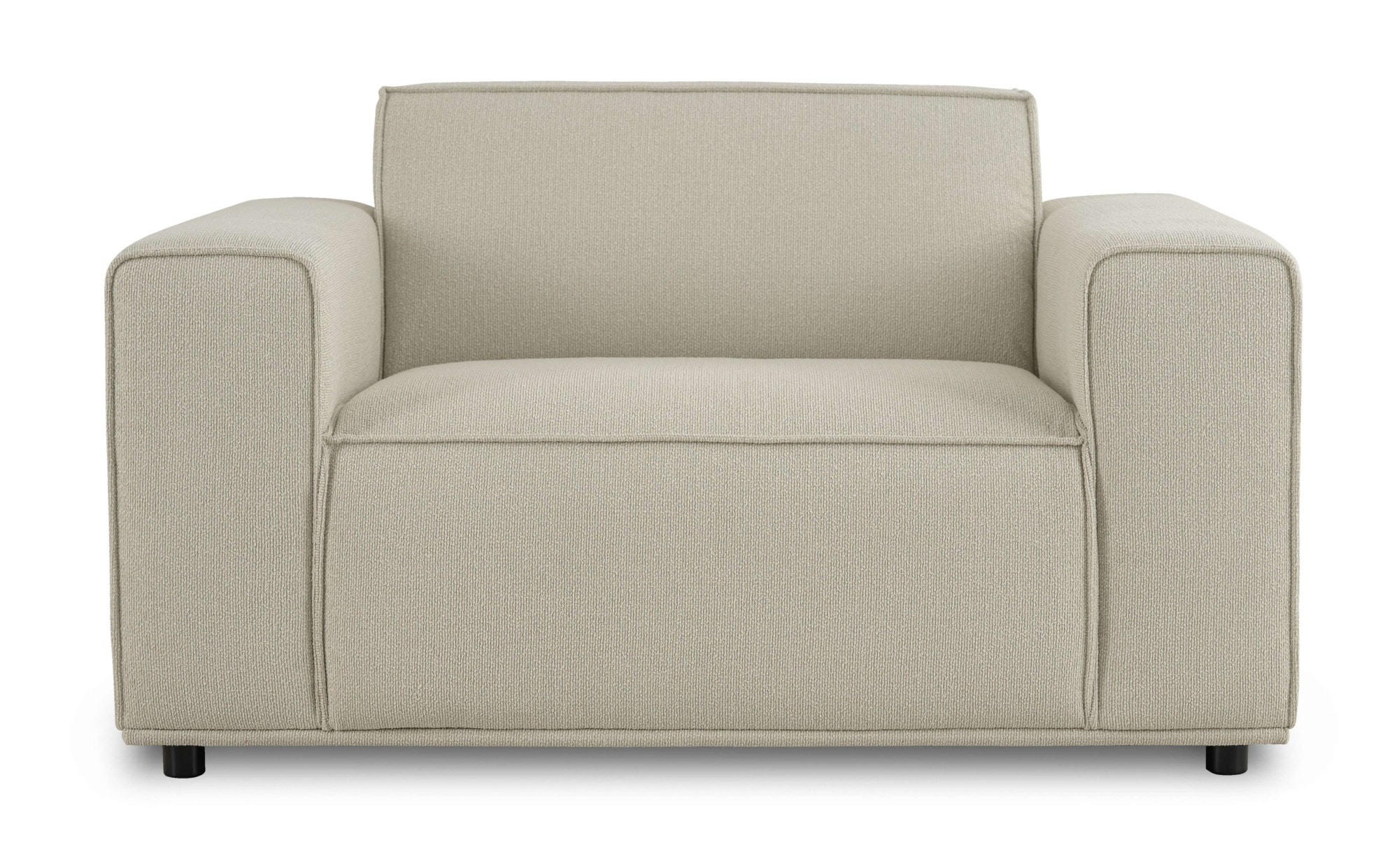 Home affaire Loveseat »Avelin, 1.5 Sitzer, 140 cm, Chenille, Struktur-Boucle«, mit Wellenunterfederung, Kedernaht, bodentief, Skandi-Design