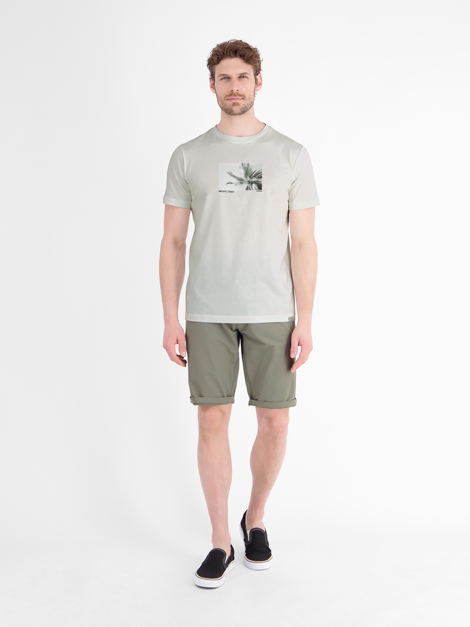 LERROS T-Shirt »Baumwoll T-Shirt mit Motiv-Print und bequemem Rundkragen«
