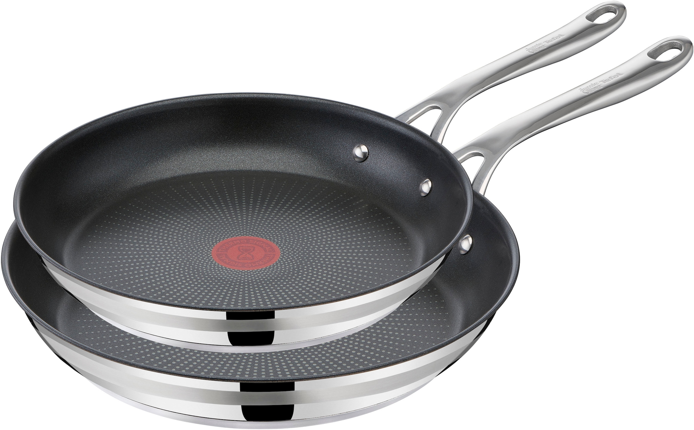 Tefal Pfannen-Set »Jamie Oliver Cook BAUR Smart«, Thermo-Signal, (Set, | Edelstahl, Induktion, 2 spülmaschinenfest tlg.), Antihaftversiegelung