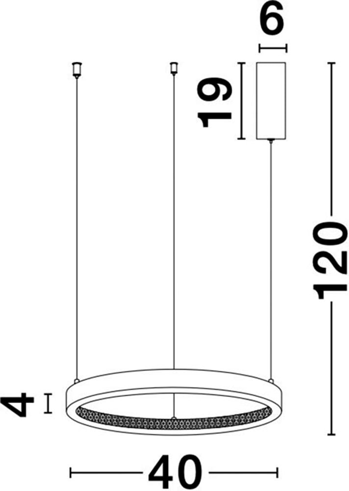 Nova Luce LED-Hängeleuchte »PRESTON« LED-Modul 1 Stk. Warmweiß