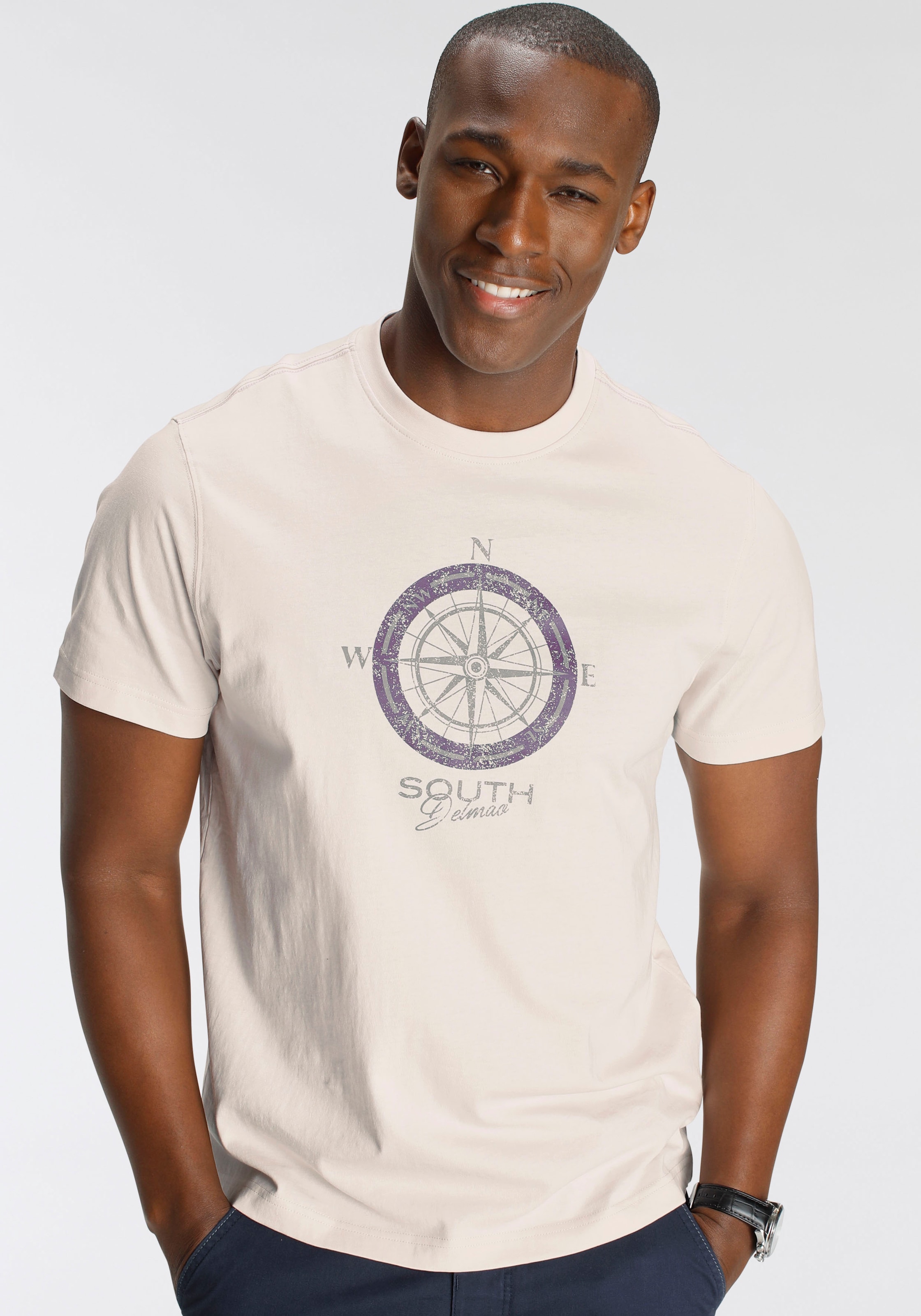 DELMAO T-Shirt, Kurzarm, bedruckt, Rundhals, aus Baumwolle