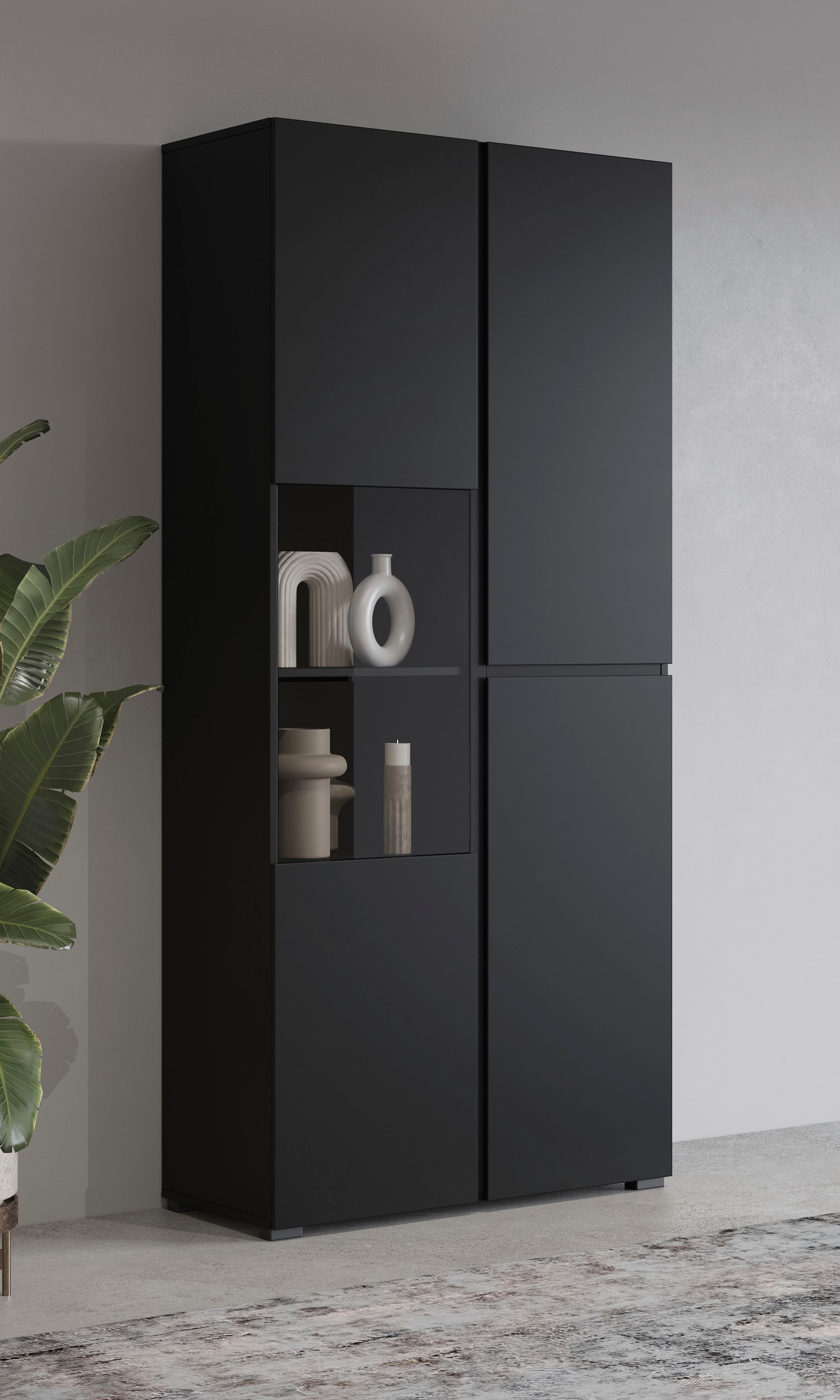 OTTO home Vitrine "Cross, Höhe 183,5 cm, moderne grifflose Standvitrine mit günstig online kaufen