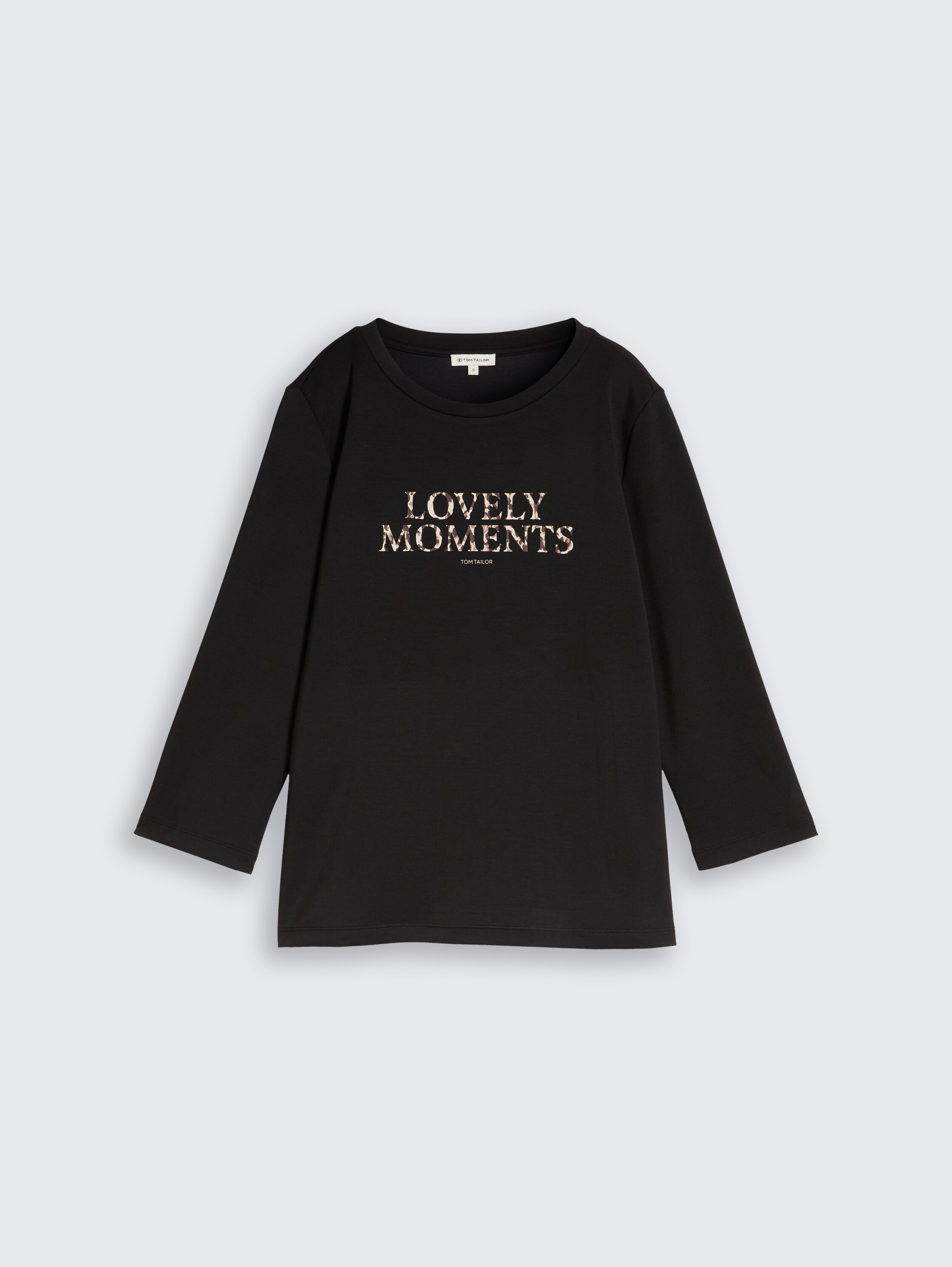 TOM TAILOR 3/4-Arm-Shirt »Loose« Somemrshirt mit Letter-Print