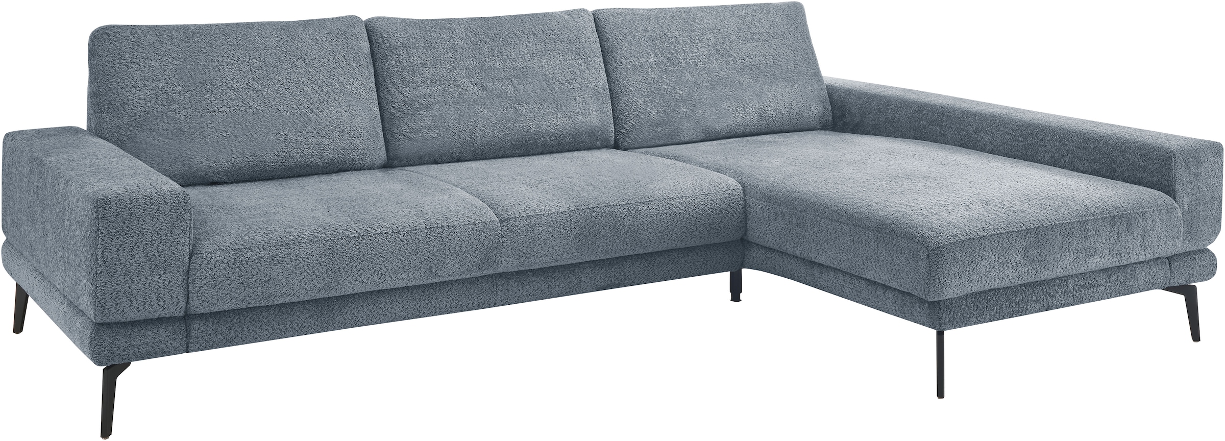 set one by Musterring Ecksofa »SO 3600«, Metallfuß schwarz in zwei Höhen, verschiedene Farben, B 293 x T 180 cm