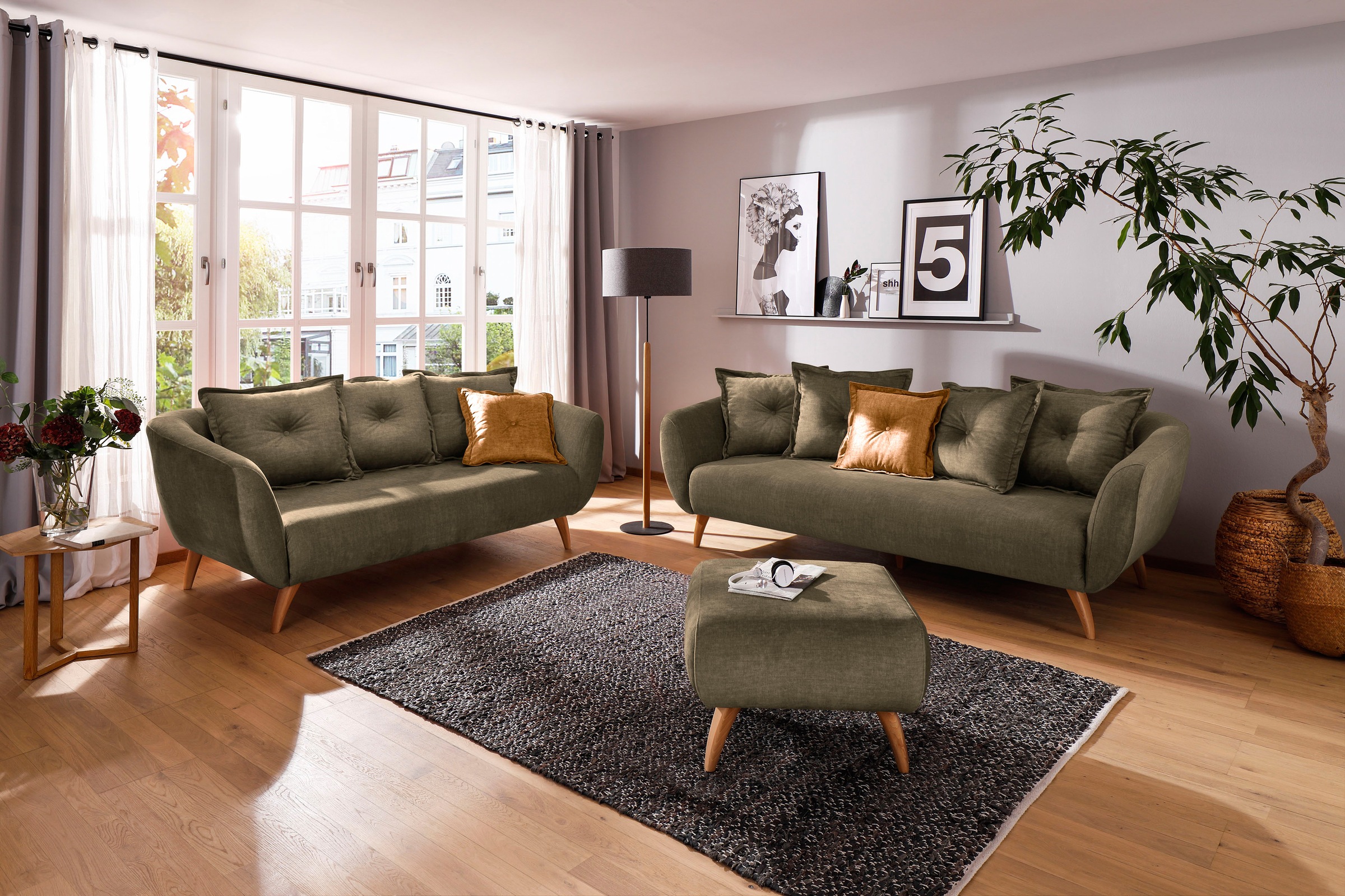 Home affaire 2,5-Sitzer »Baggio«, Zierkissen inklusive