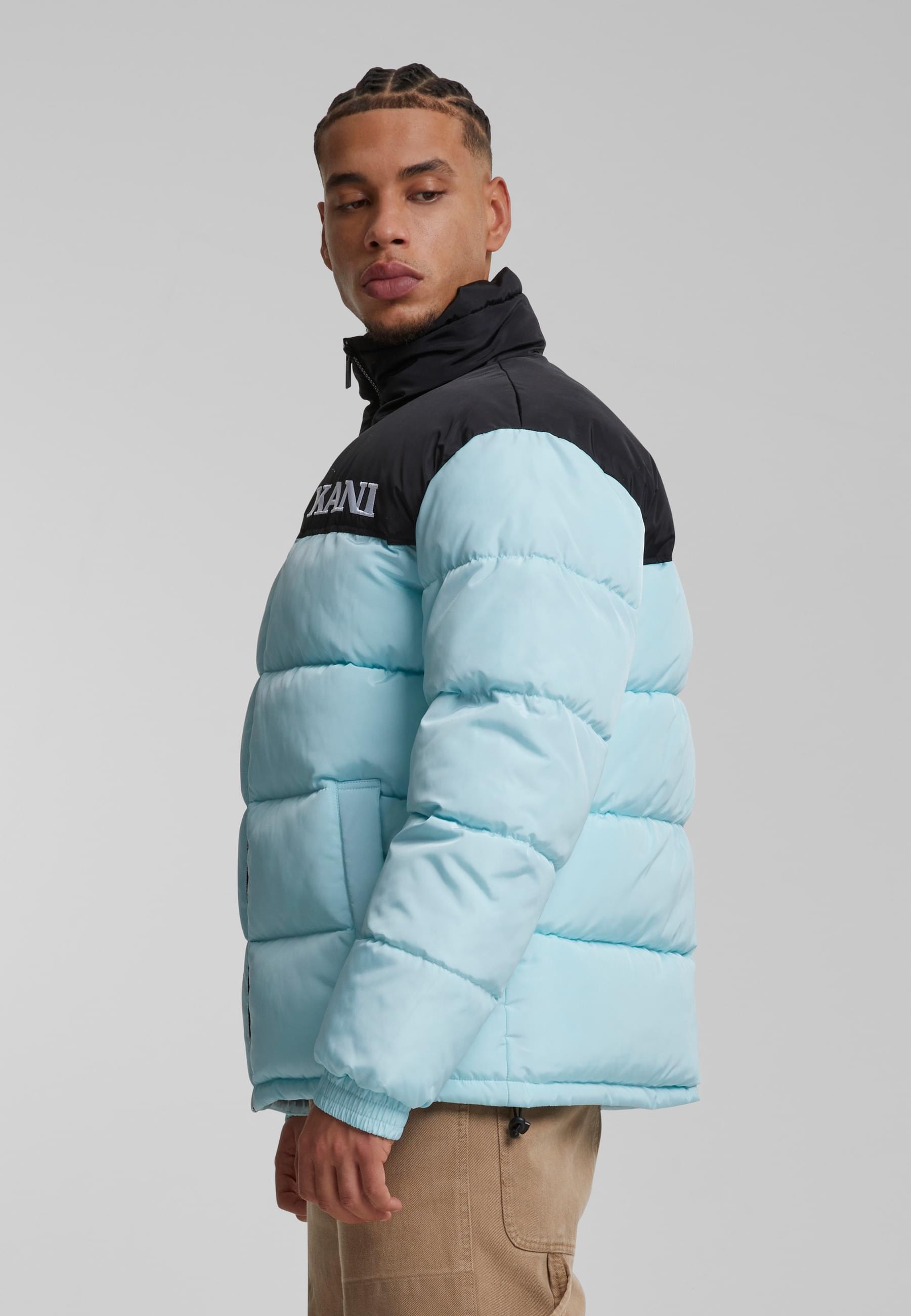 Karl Kani Winterjacke »Karl Kani Karl Kani Retro Essential Puffer Jacket«, (1 St.), ohne Kapuze