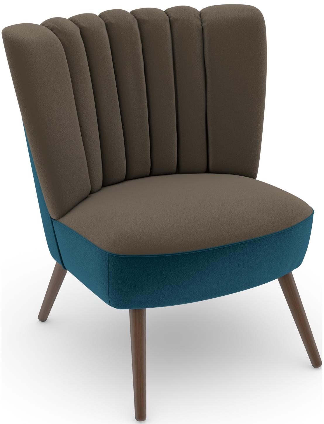 Max Winzer Sessel "build-a-chair Aspen, Loungesessel mit Samtvelours Bezug,", im Retrolook, zum Selbstgestalten