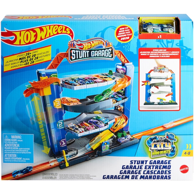 Hot Wheels Spiel-Parkgarage »Stunt-Garage Spielset, Parkhaus«, inklusive 1  Spielzeugauto | BAUR