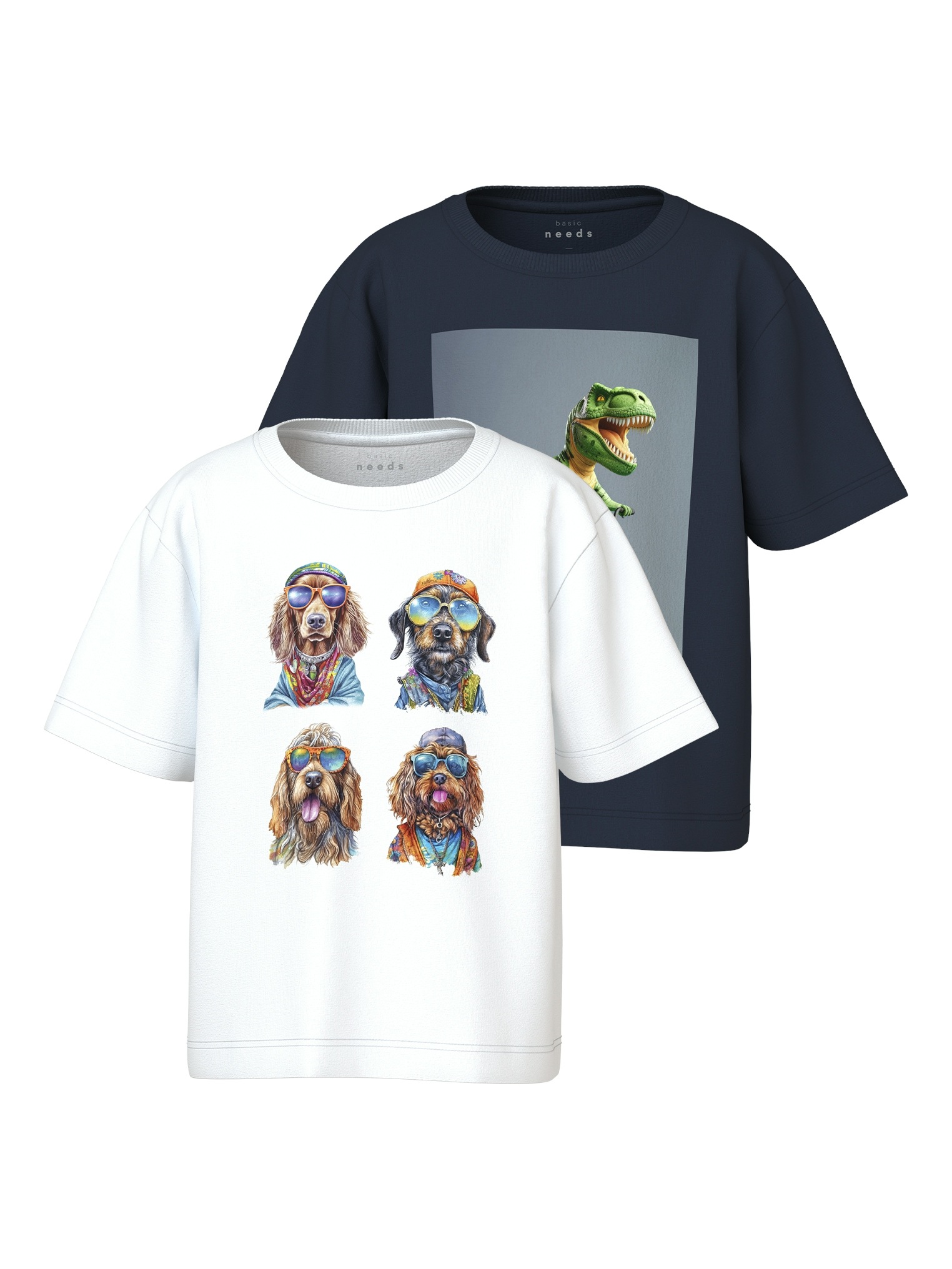 Name It T-Shirt »NMMVOTO 2P SS NREG TOP«, (Packung, 2 tlg.)