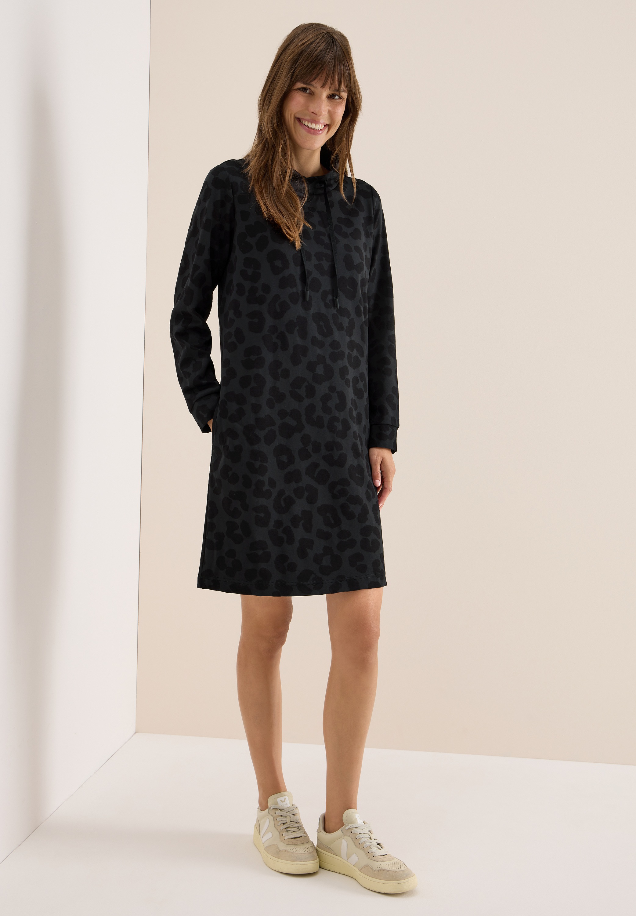 Thumbnail - Cecil Midikleid Ohne Taschen mit Stehkragen