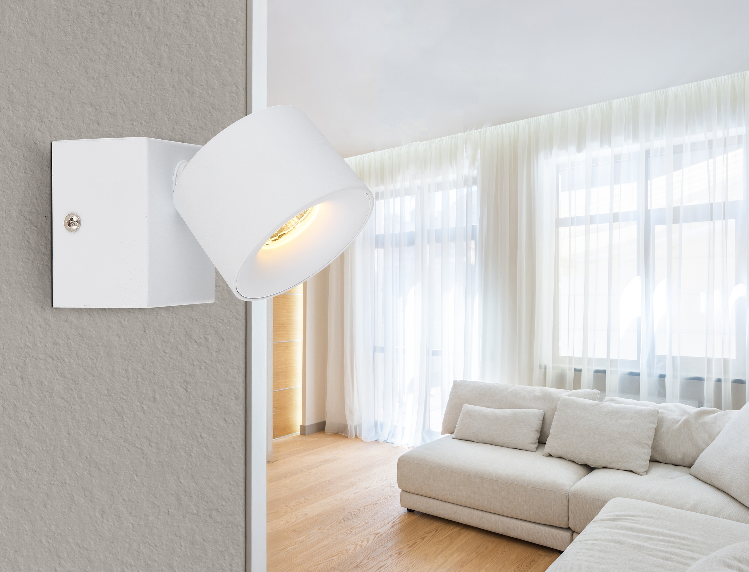 GLOBO LIGHTING LED Deckenstrahler »RAE«, 1 flammig, Leuchtmittel LED-Modul | LED fest integriert, warmweiße Lichtfarbe von 3000K BxH: 72x95mm
