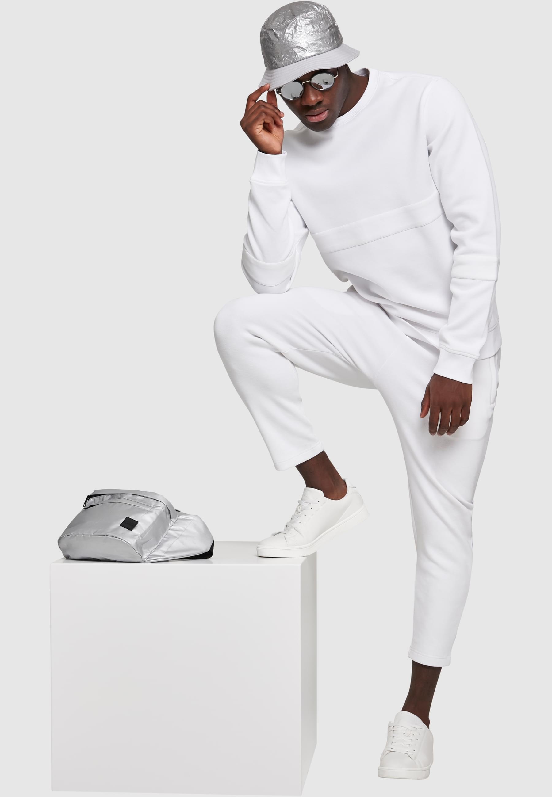 URBAN CLASSICS Rundhalspullover »Urban Classics Herren Heavy Pique Crew«, (1 tlg.)